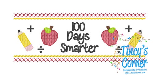 100 Days Smarter Embroidery T-Shirt