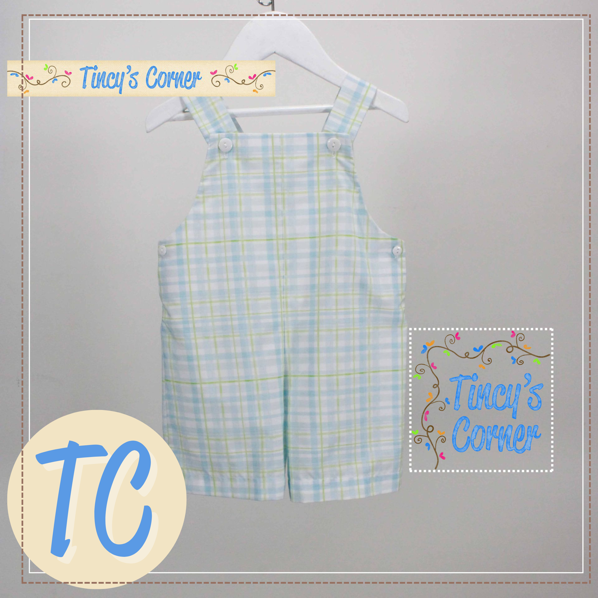 Blue Green Plaid Jon Jon