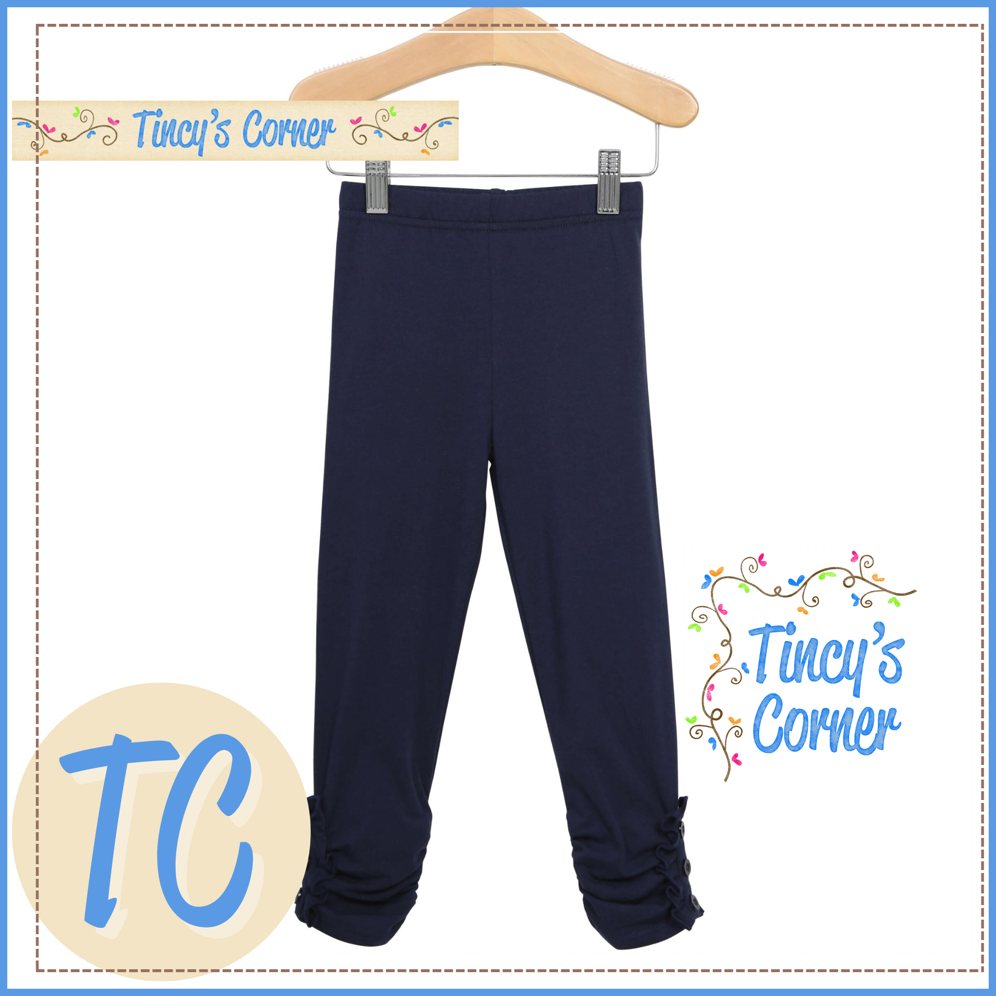 Girl's Long Sleeve Pocket Stripe Dress w/Leggings Set