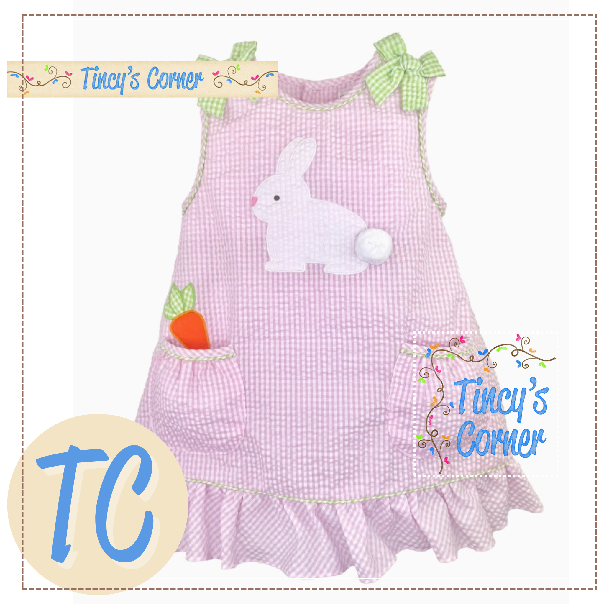 Bunny and Carrot Pockets Dress
