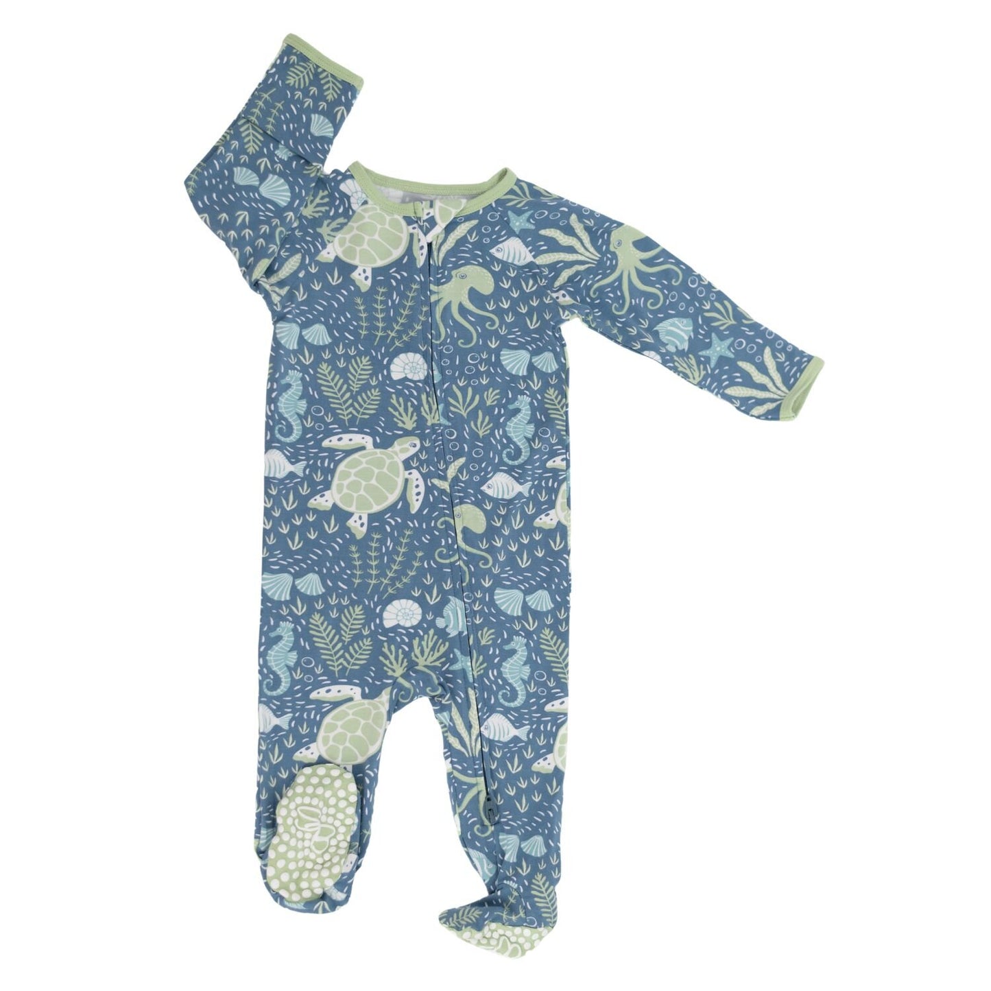 Zipper Footie w/Knot Hat