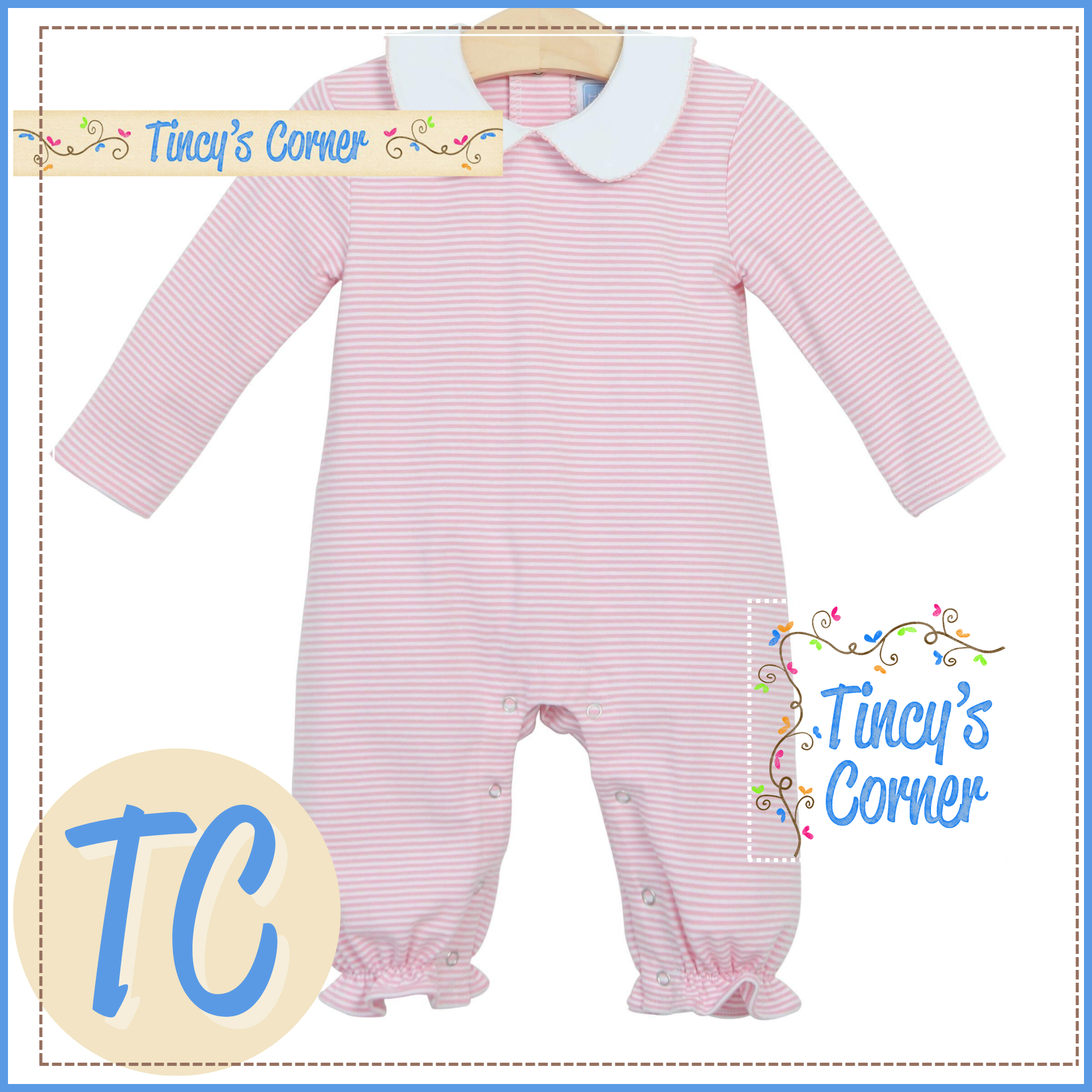 LS Claire Stripe Romper