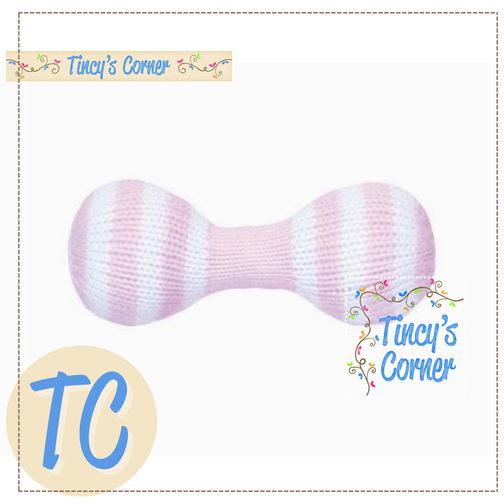 Dumbbell Hand-Knit Rattle