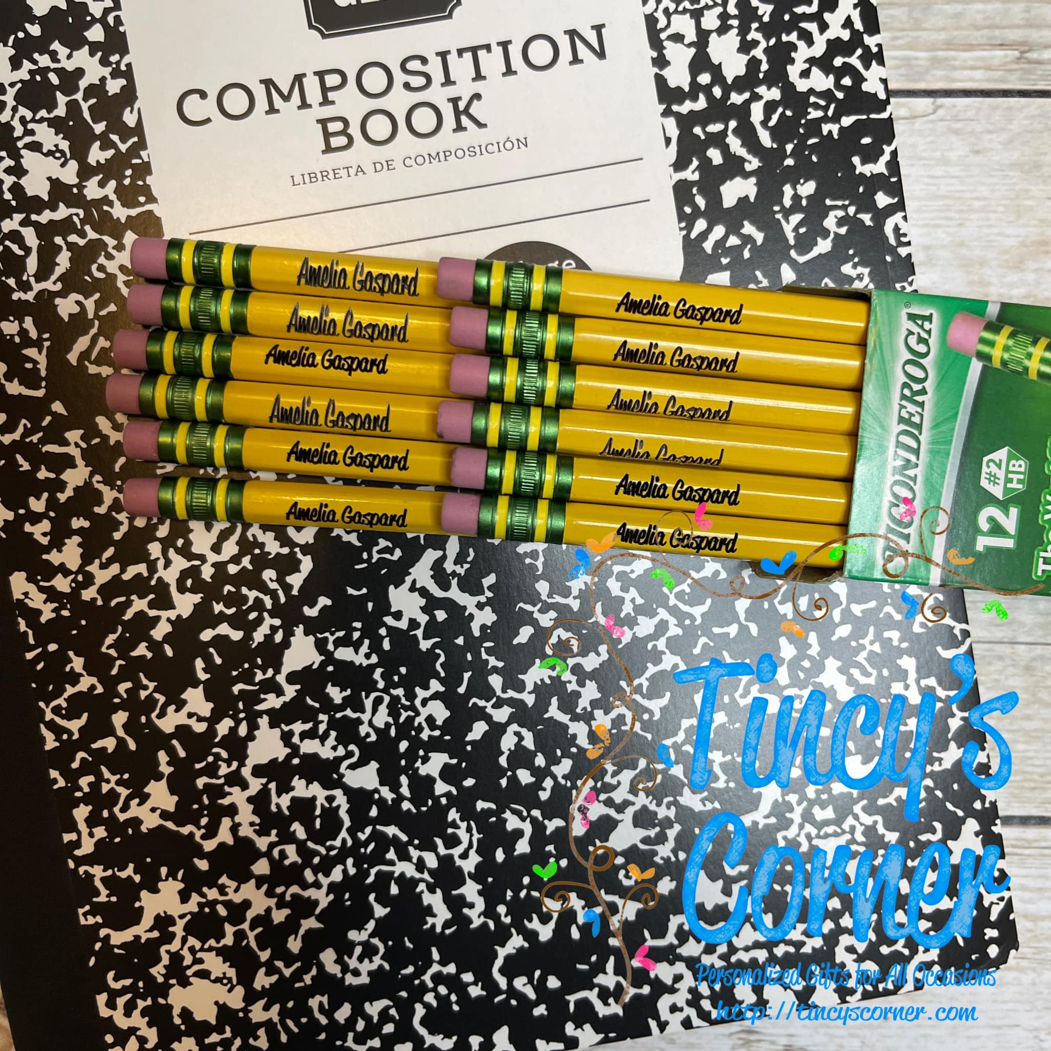 Engraved Beginners Yellow Pencils