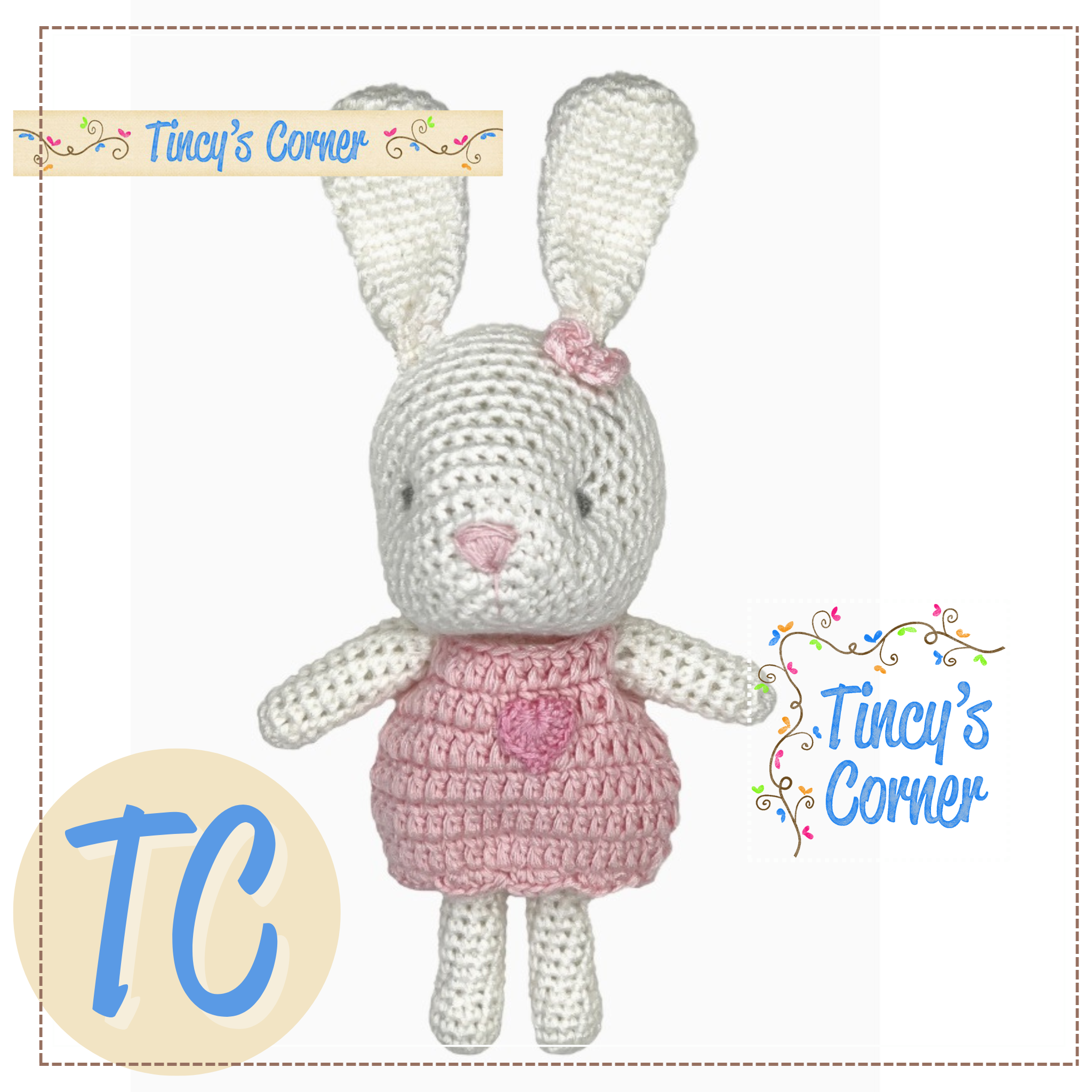 Bunny Bamboo Crochet Rattle