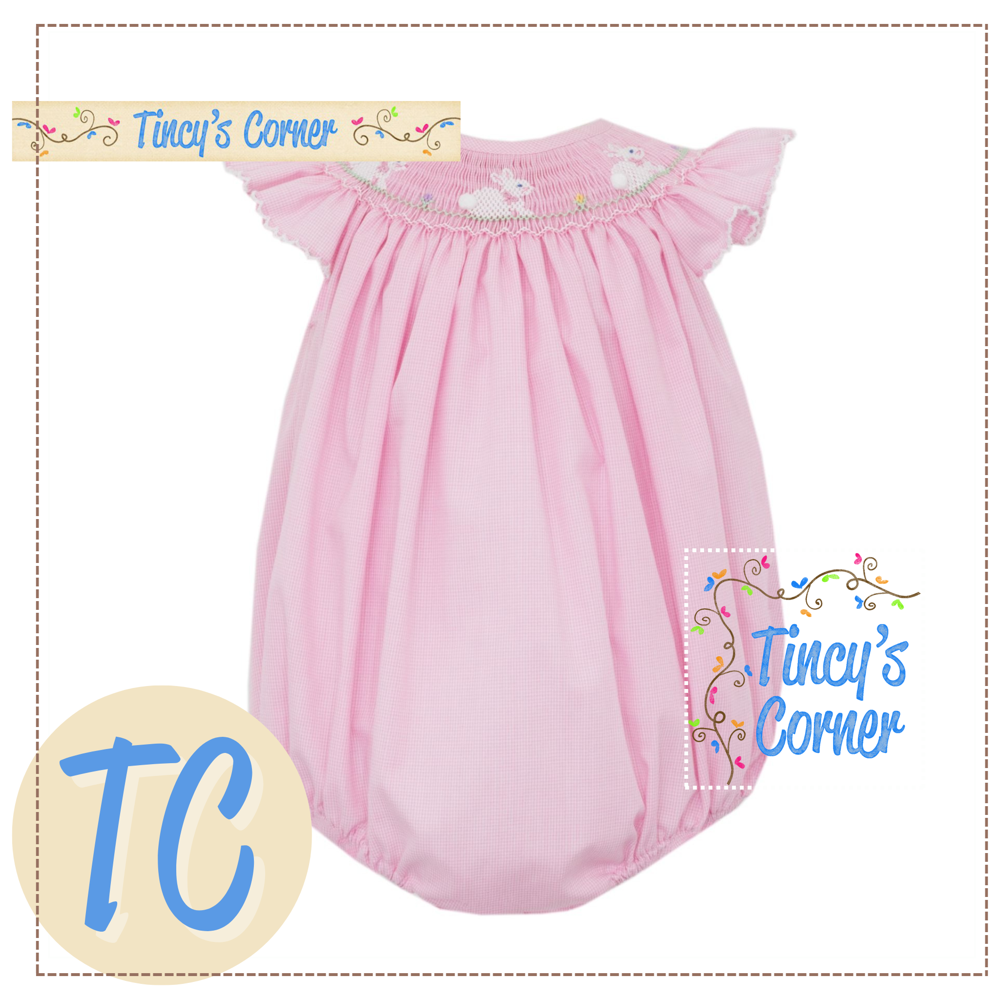 Bunnies Smocked Bubble