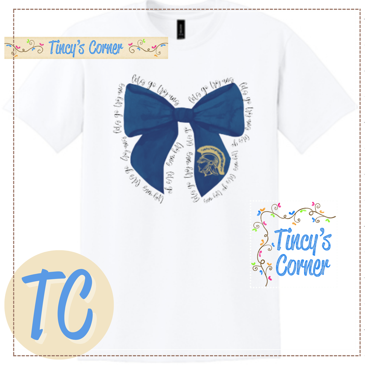 Let's Go Trojans Hairbow T-Shirt