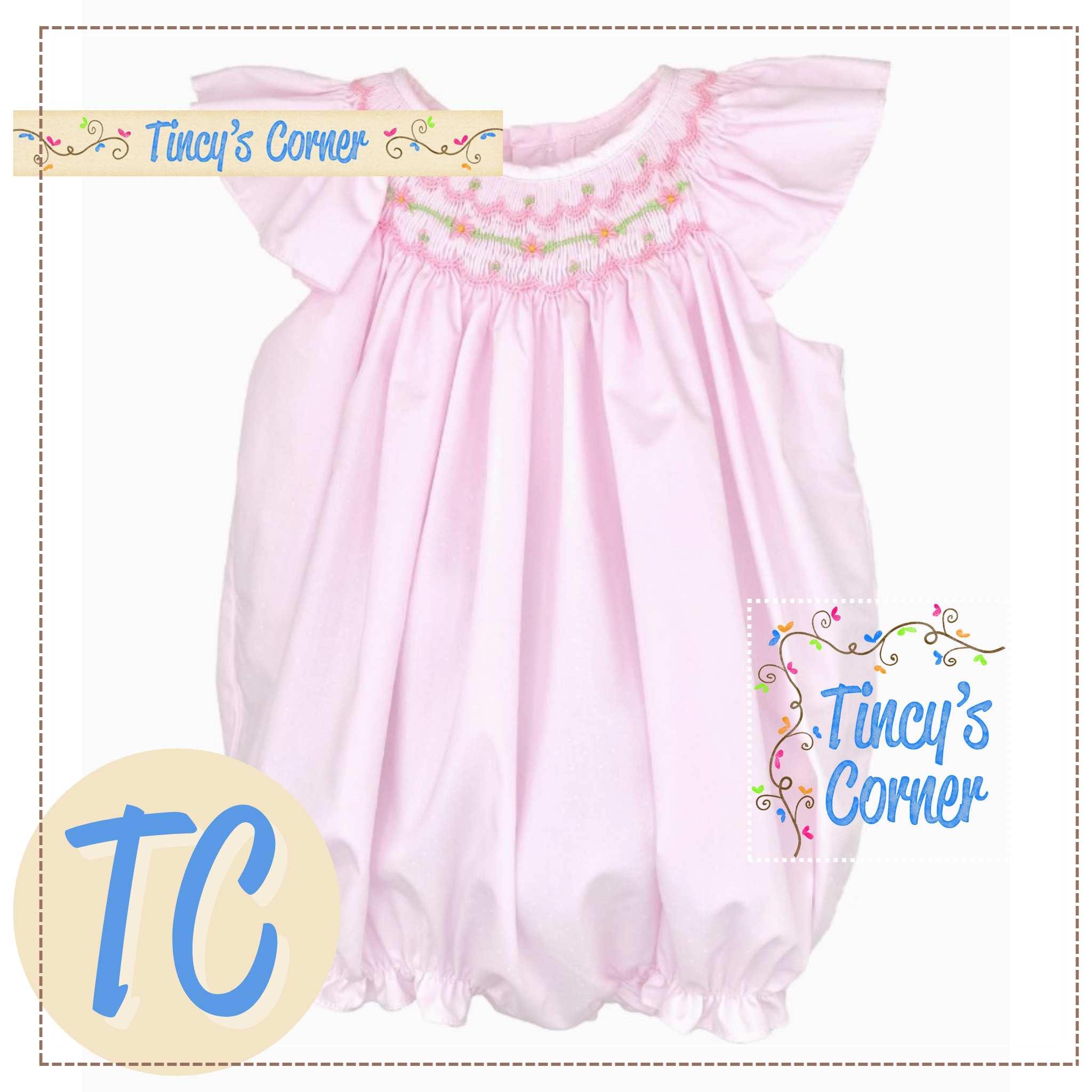 Angel Wing Smocked Bubble