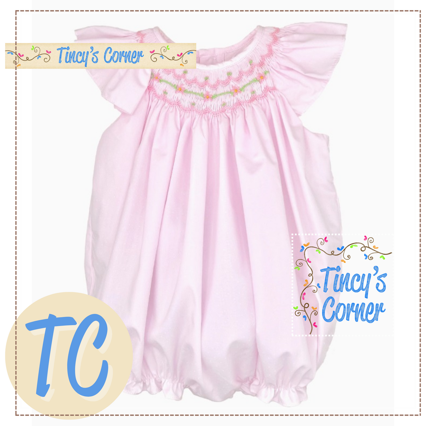 Angel Wing Smocked Bubble