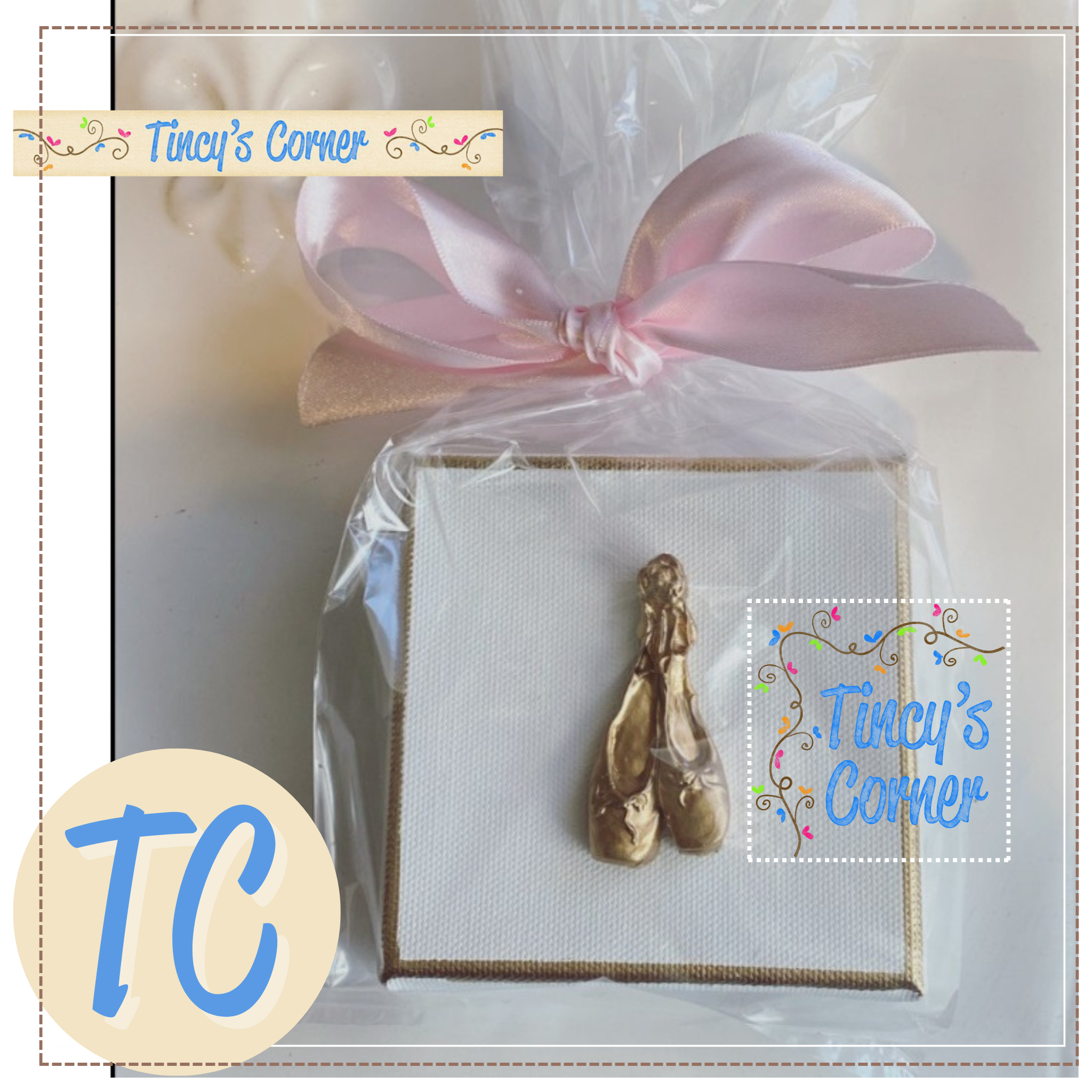 Ballerina Ballet Slipper Canvas Art