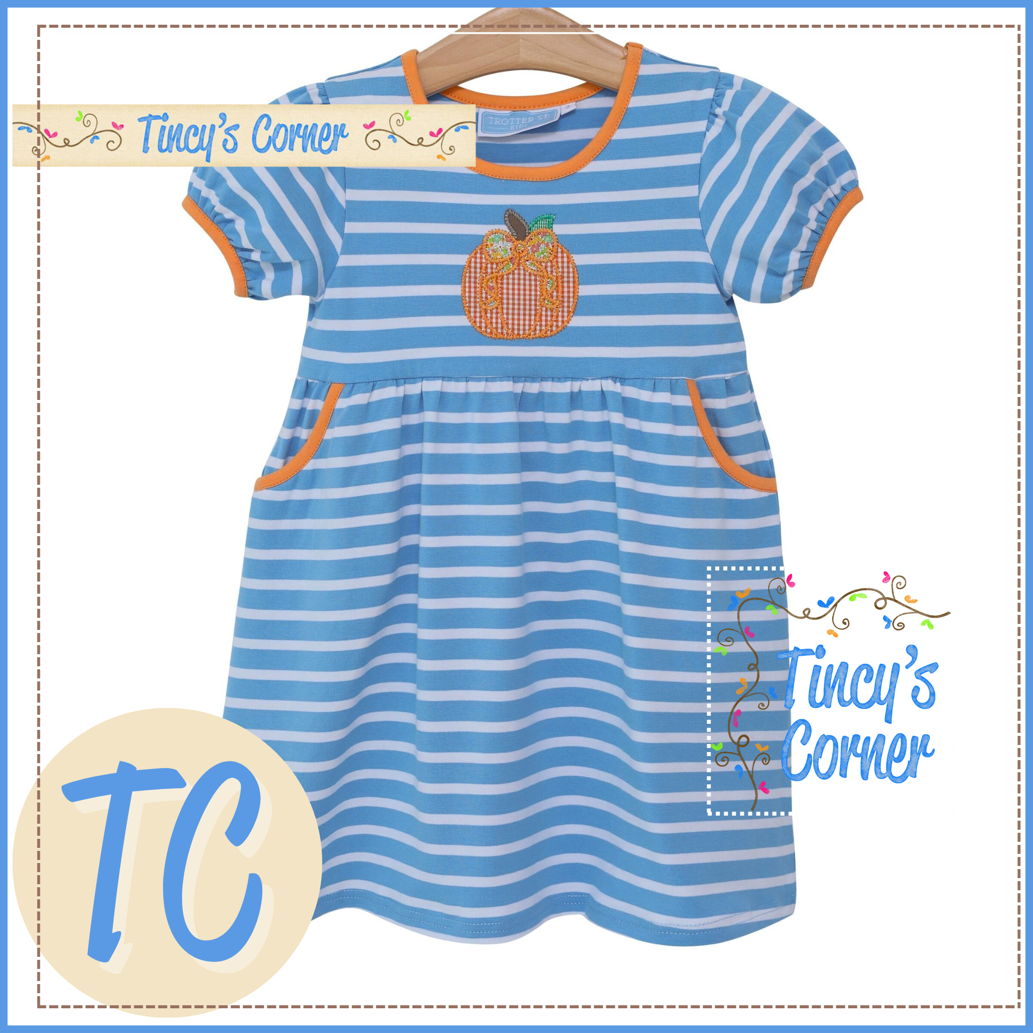 Pumpkin Applique Dress