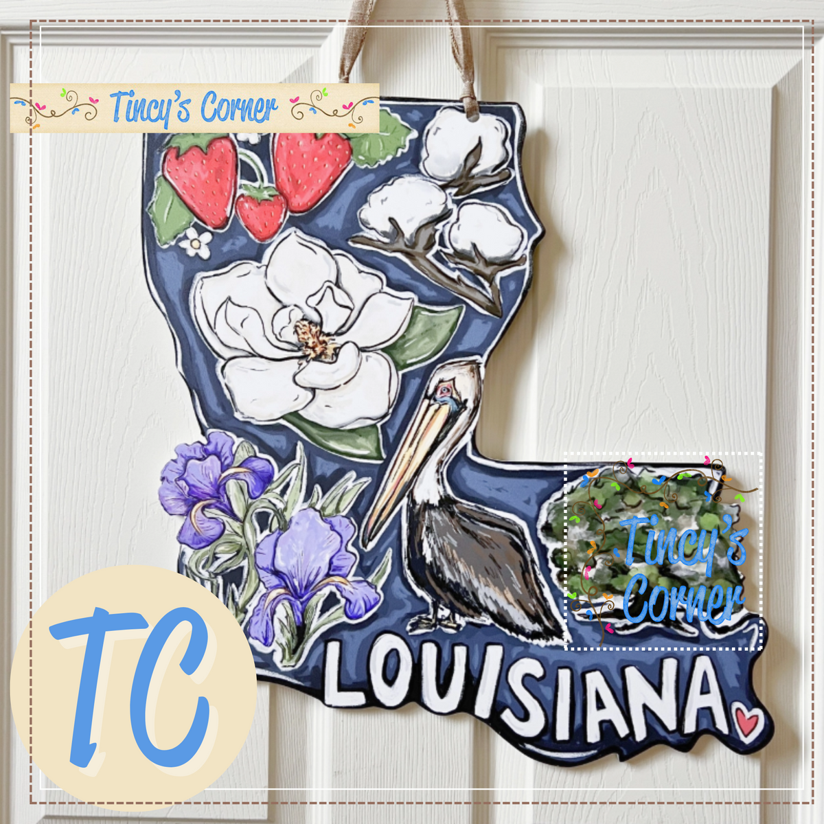 Louisiana State Favorites Door Hanger