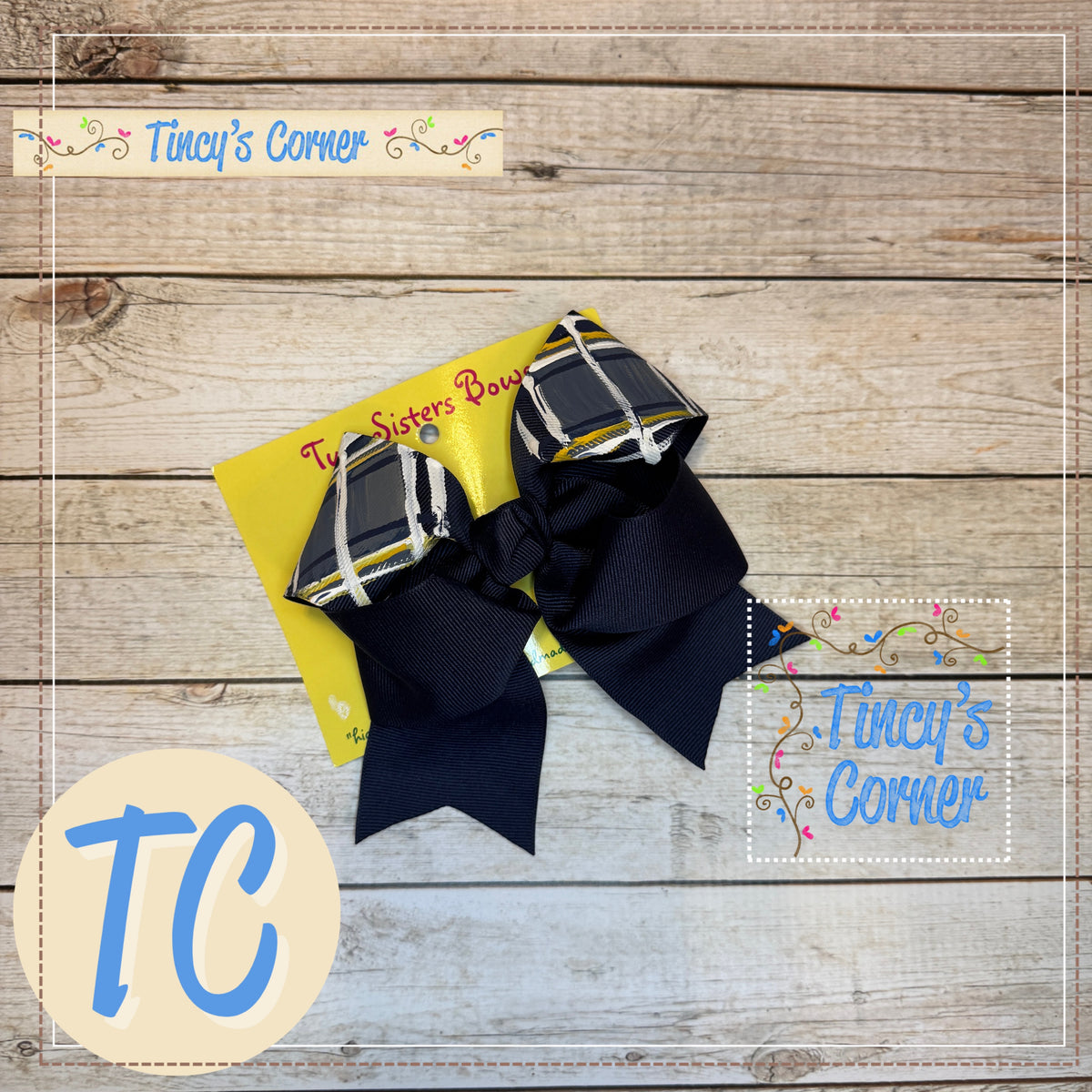 SES Uniform Navy Hair Bow