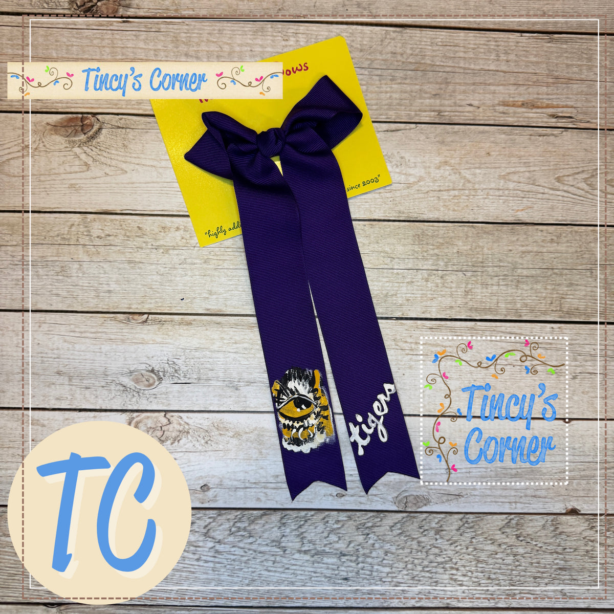 Tiger Eye Tigers LT Hair Bow