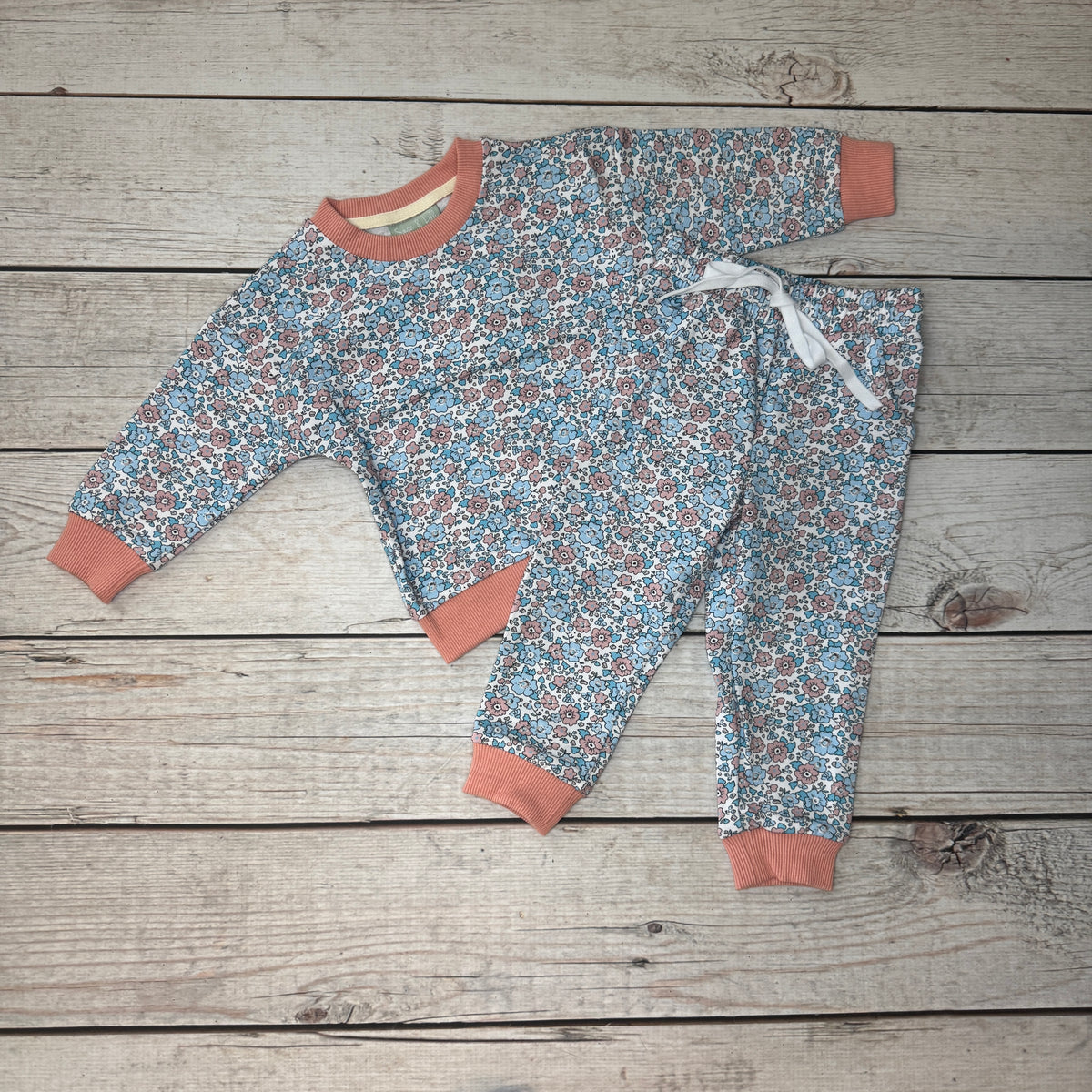 Pink/Blue Floral Jogger Set