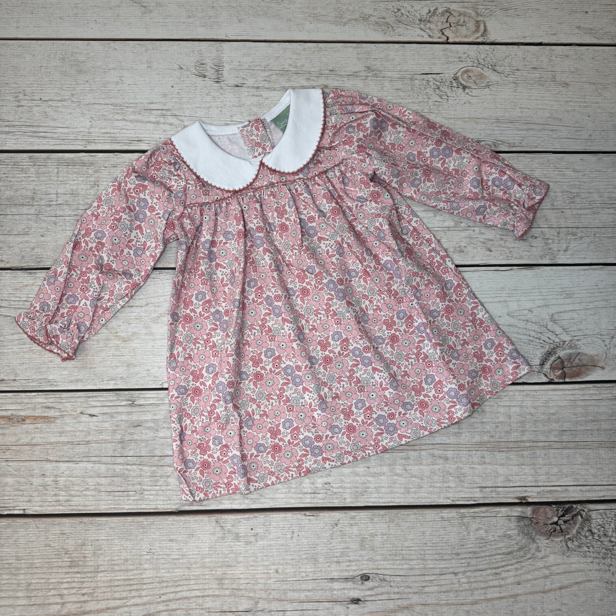 Mauve Floral Peter Pan Dress