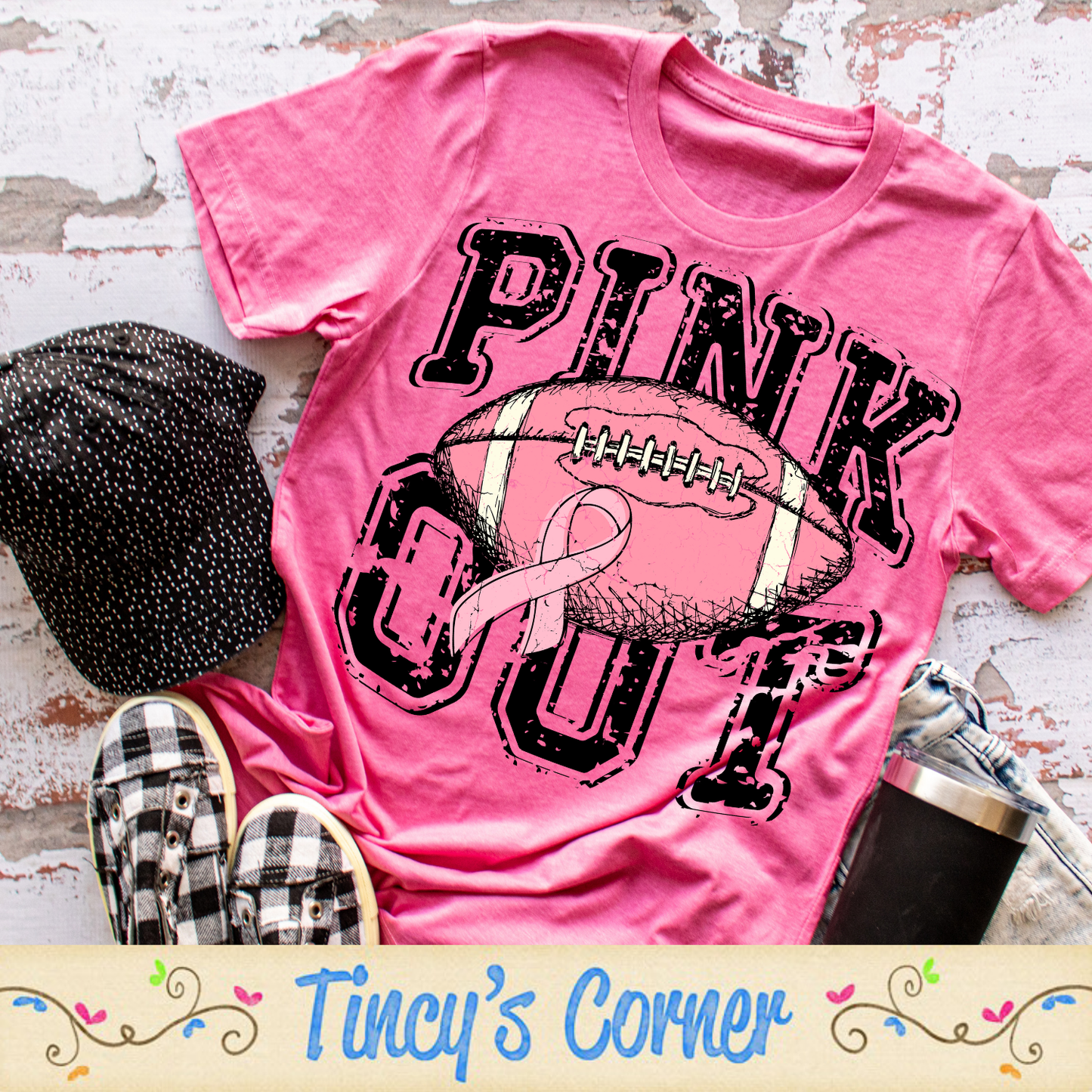 Pink Out with Football -DTF SPT