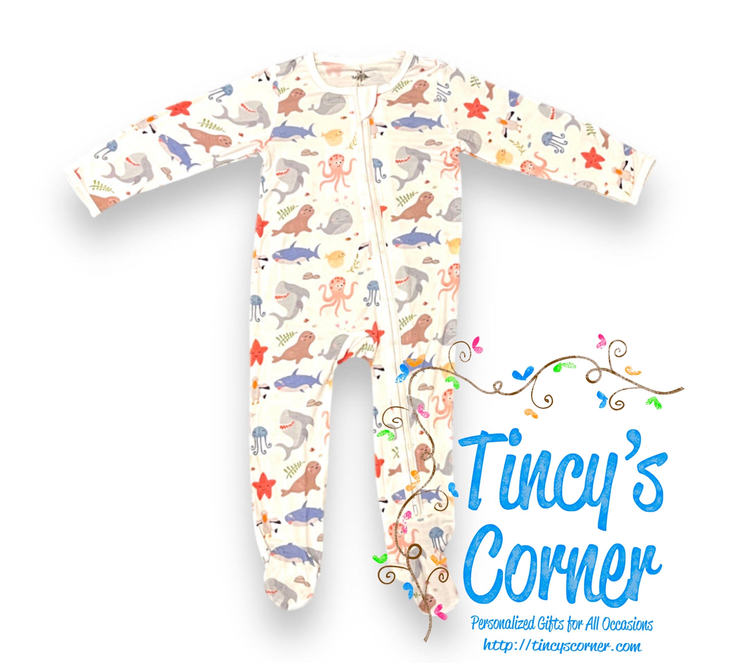 Seacreatures Bamboo Footie Sleeper