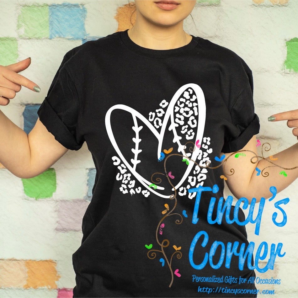 Baseball Leopard Heart SPT