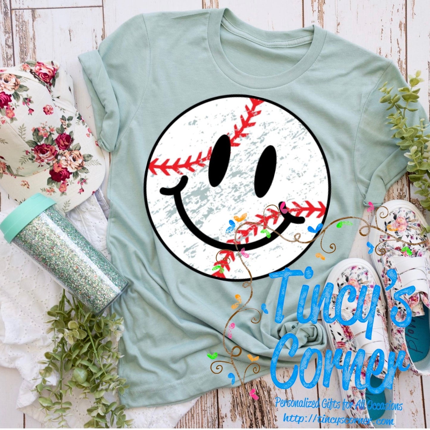 Baseball Smiley -HH SPT