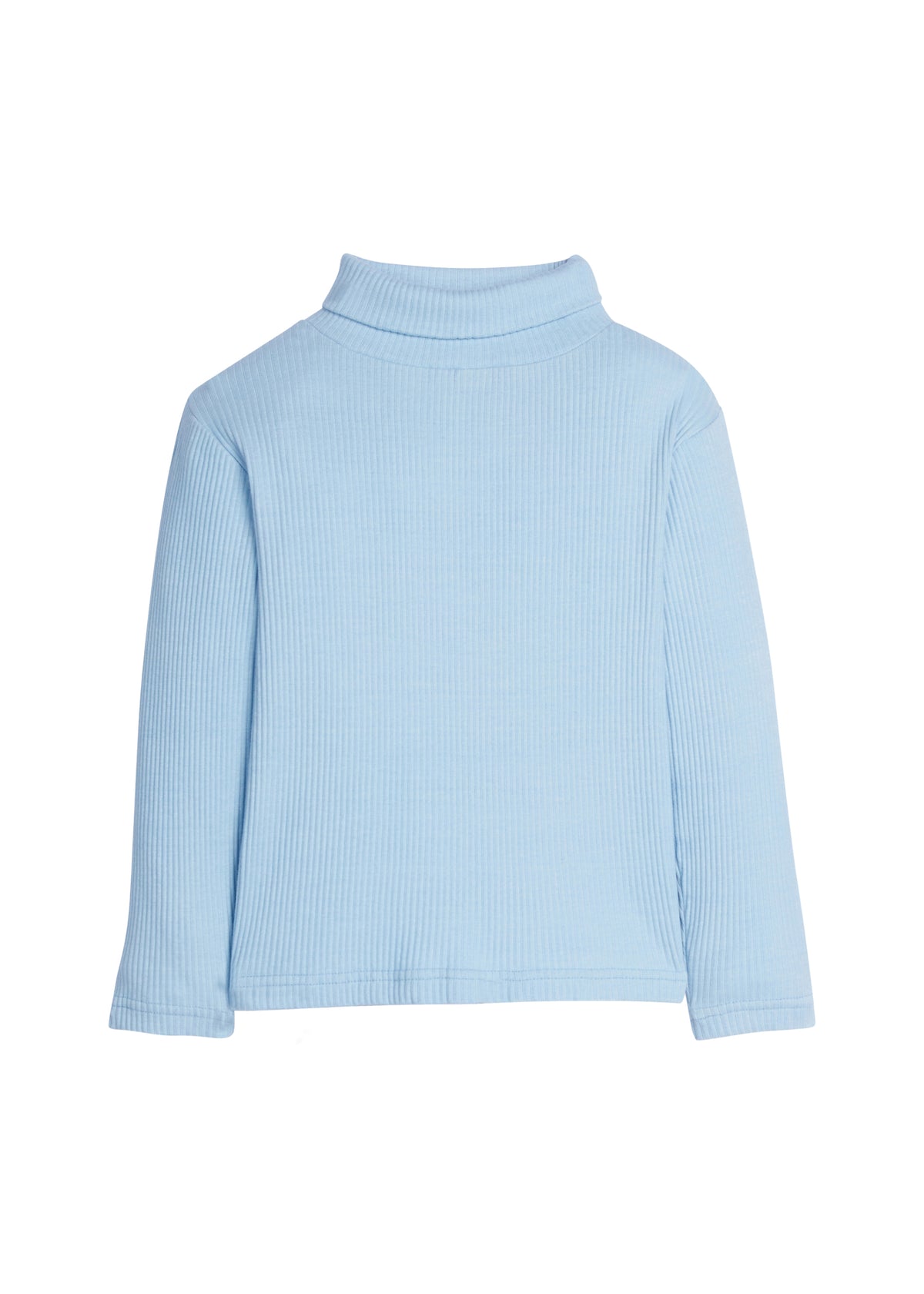 Ribbed Ice Blue Turtleneck