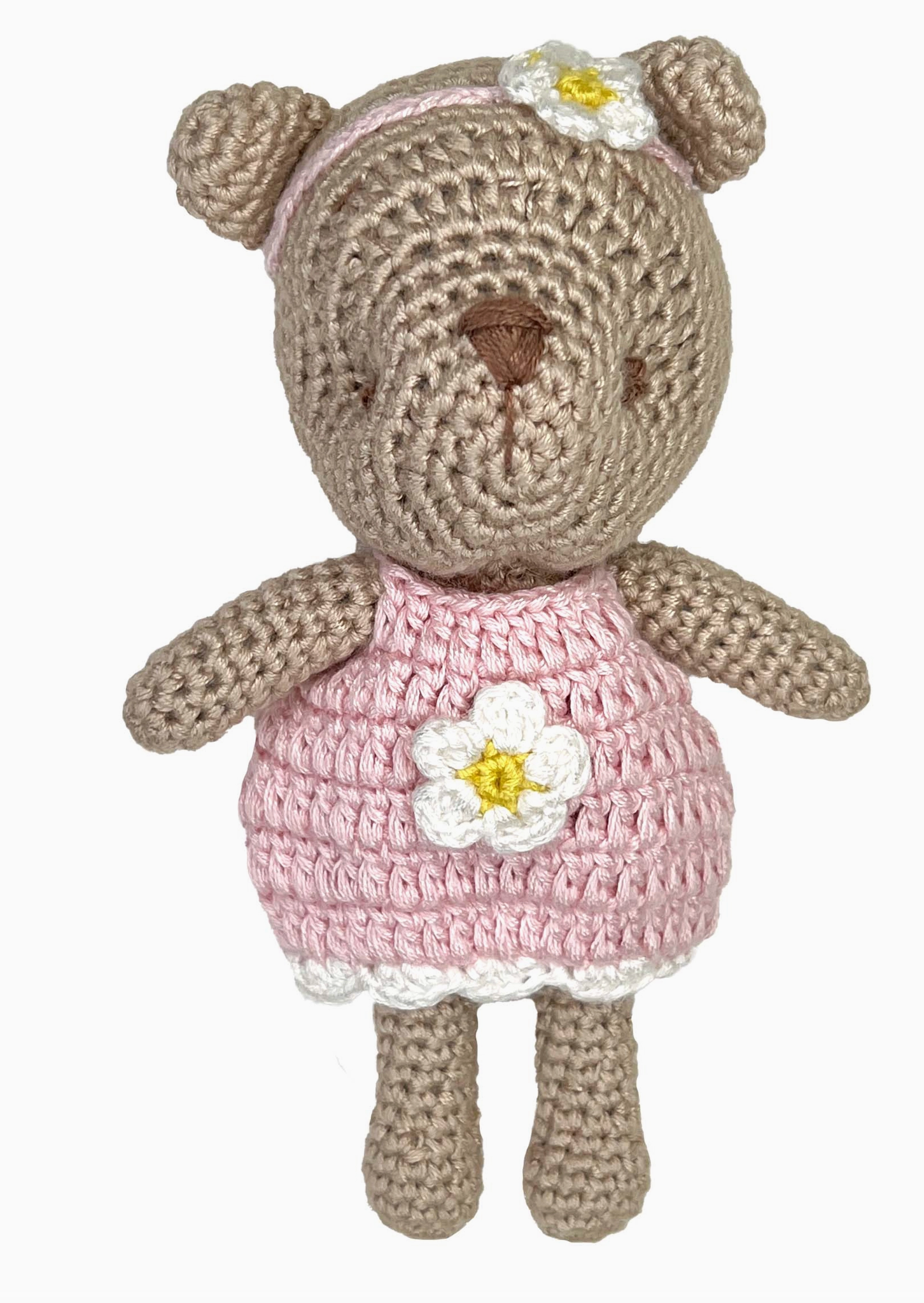 Bear Bamboo Crochet Rattle