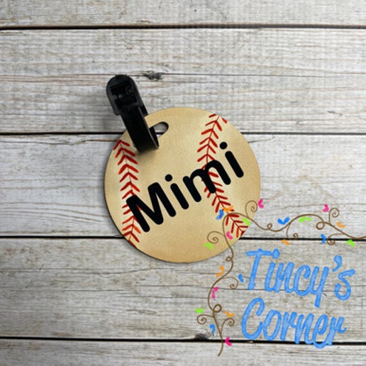 Baseball ID Bag Tag