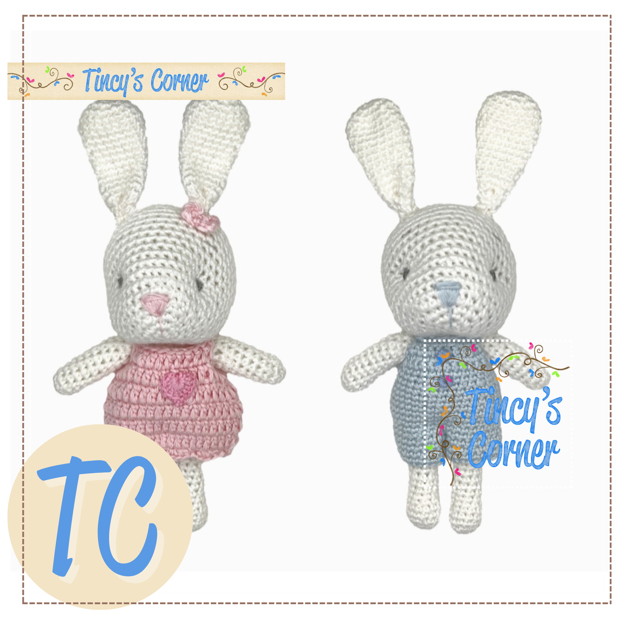 Bunny Bamboo Crochet Rattle