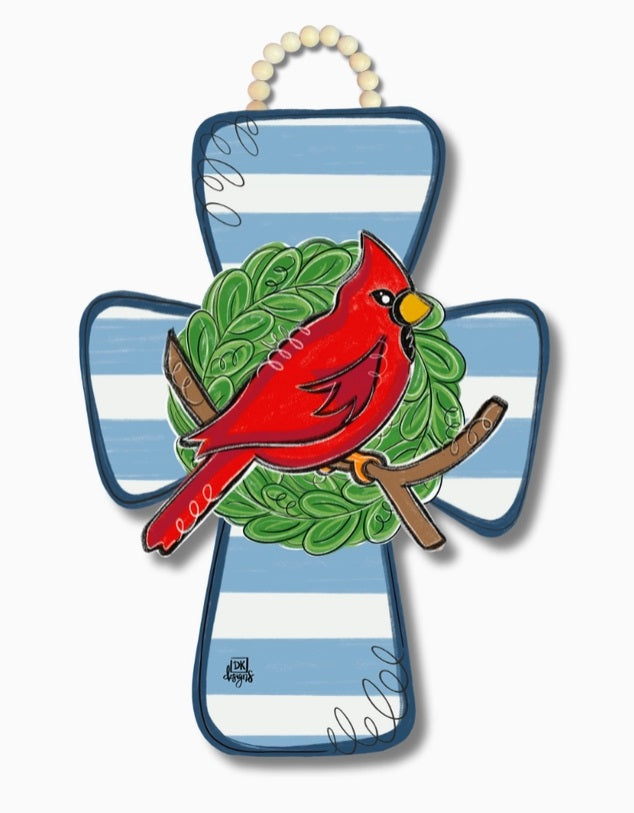 Cardinal Cross Door Hanger