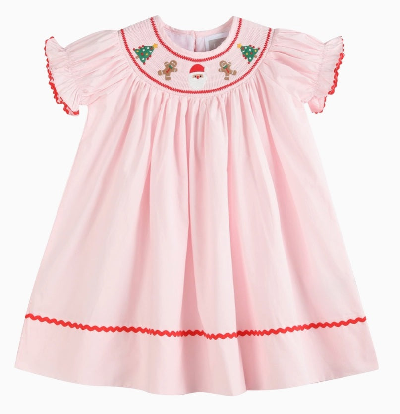 Christmas Smocked Bishop Dress