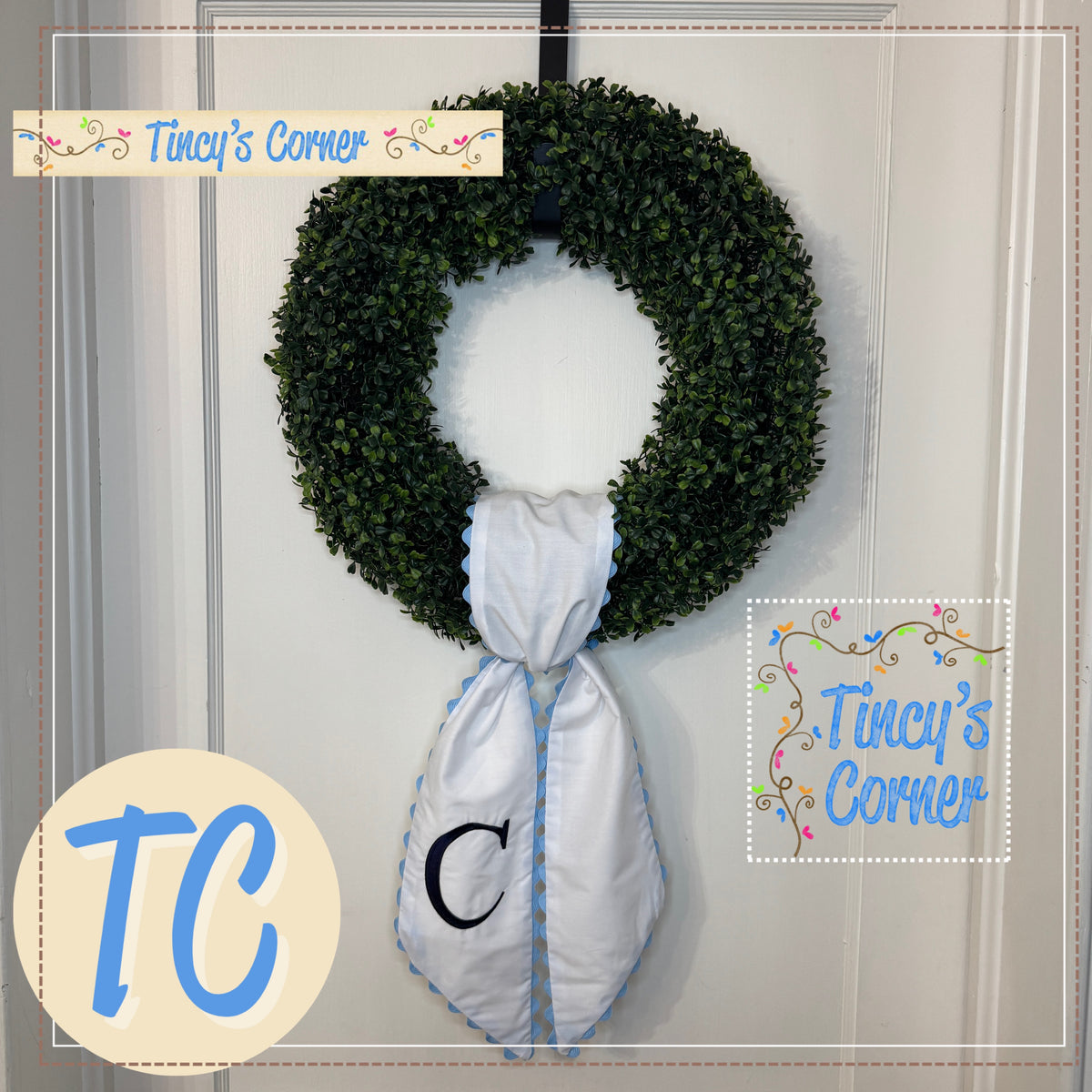 Scallop Edge Wreath Sash