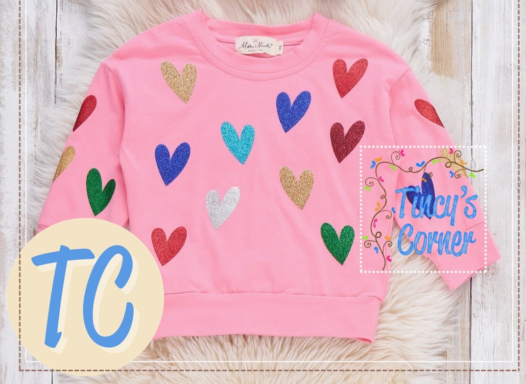 Rainbow Hearts Sweatshirt