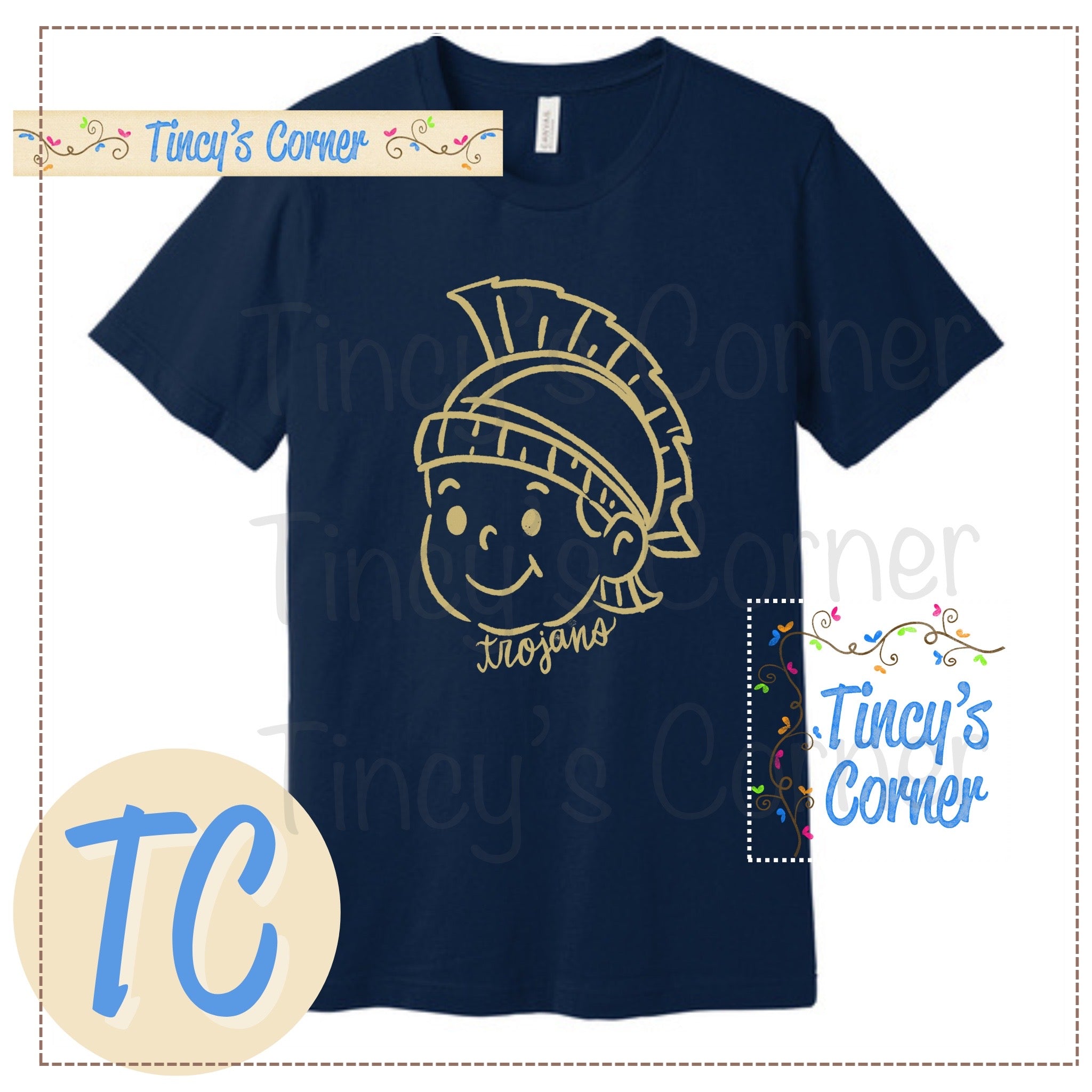 Trojans Doodle Mascot Tee