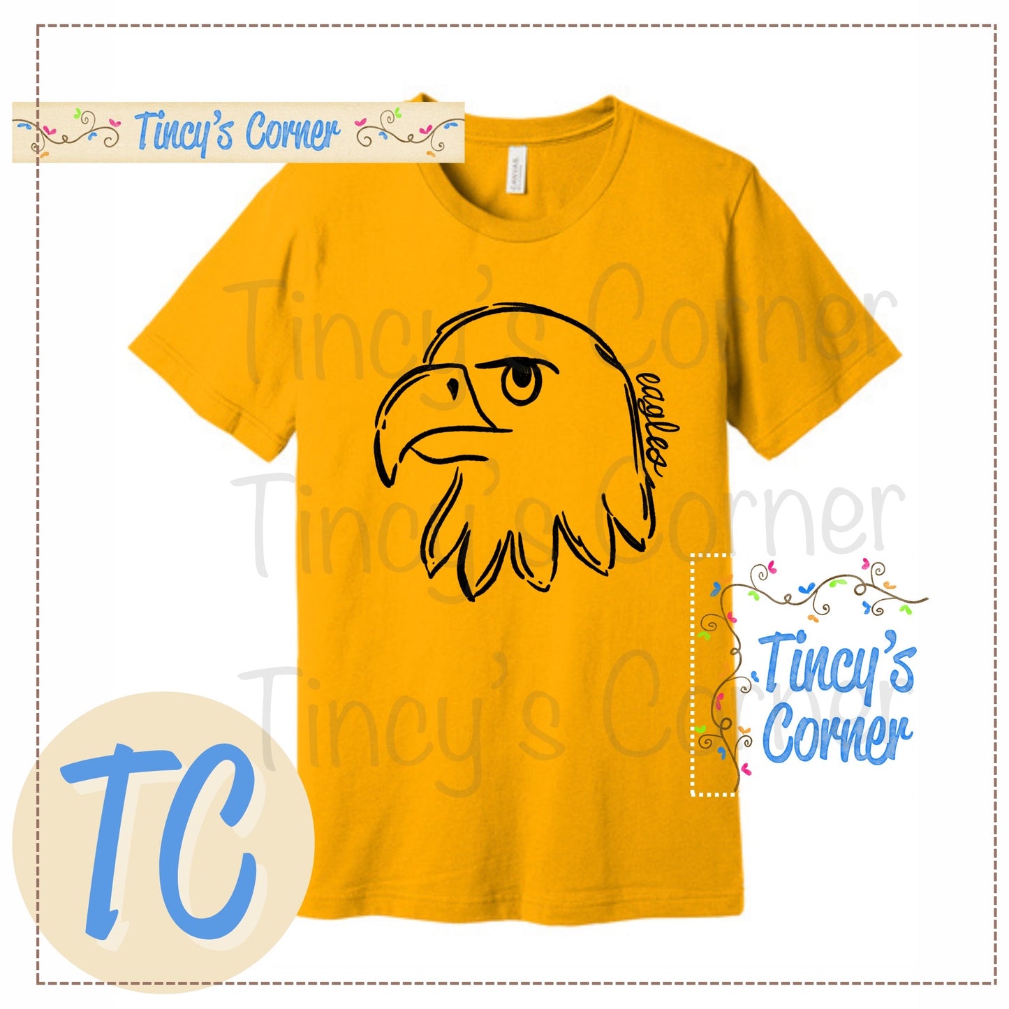 Eagles Doodle Mascot Tee