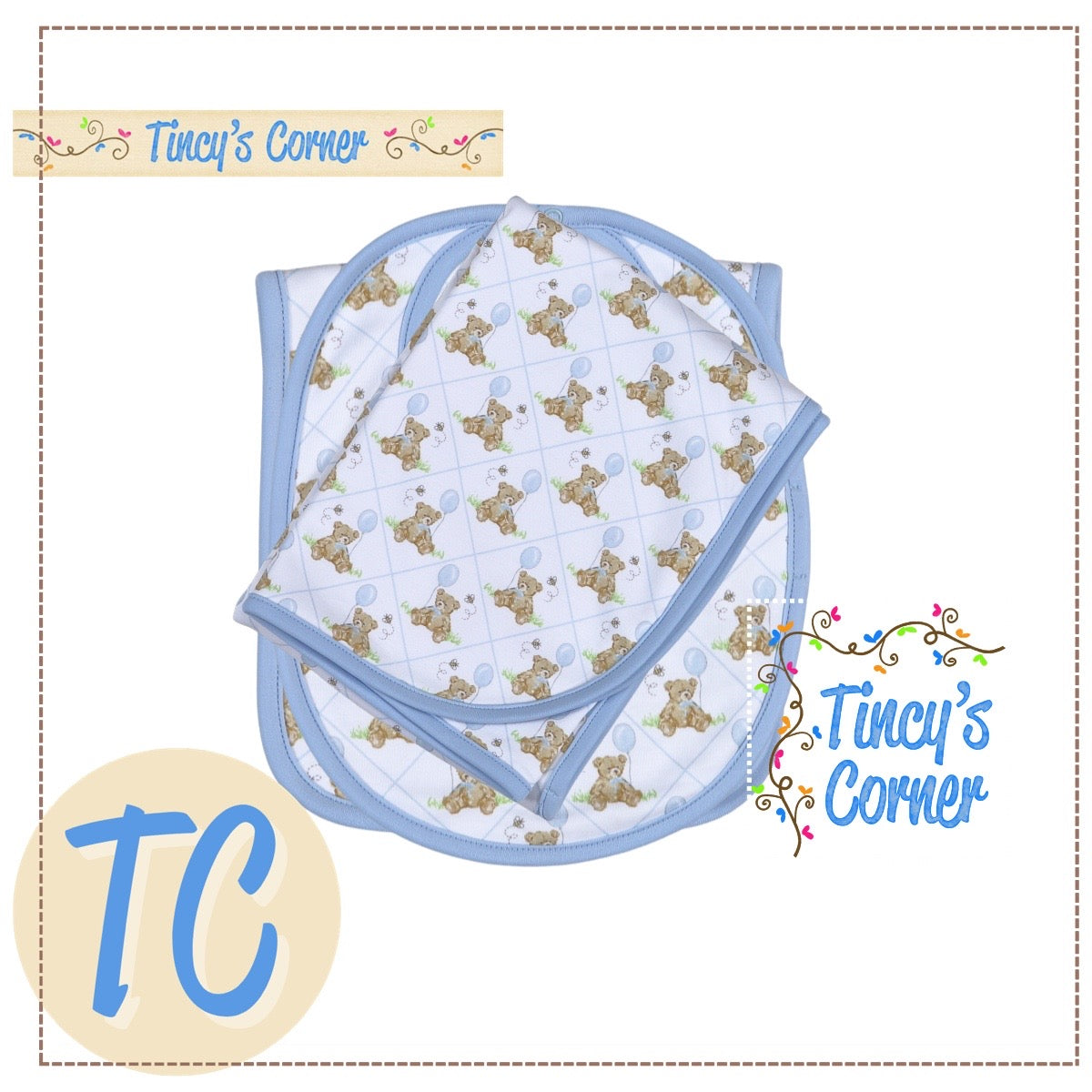 Teddy Bear Receiving Blanket