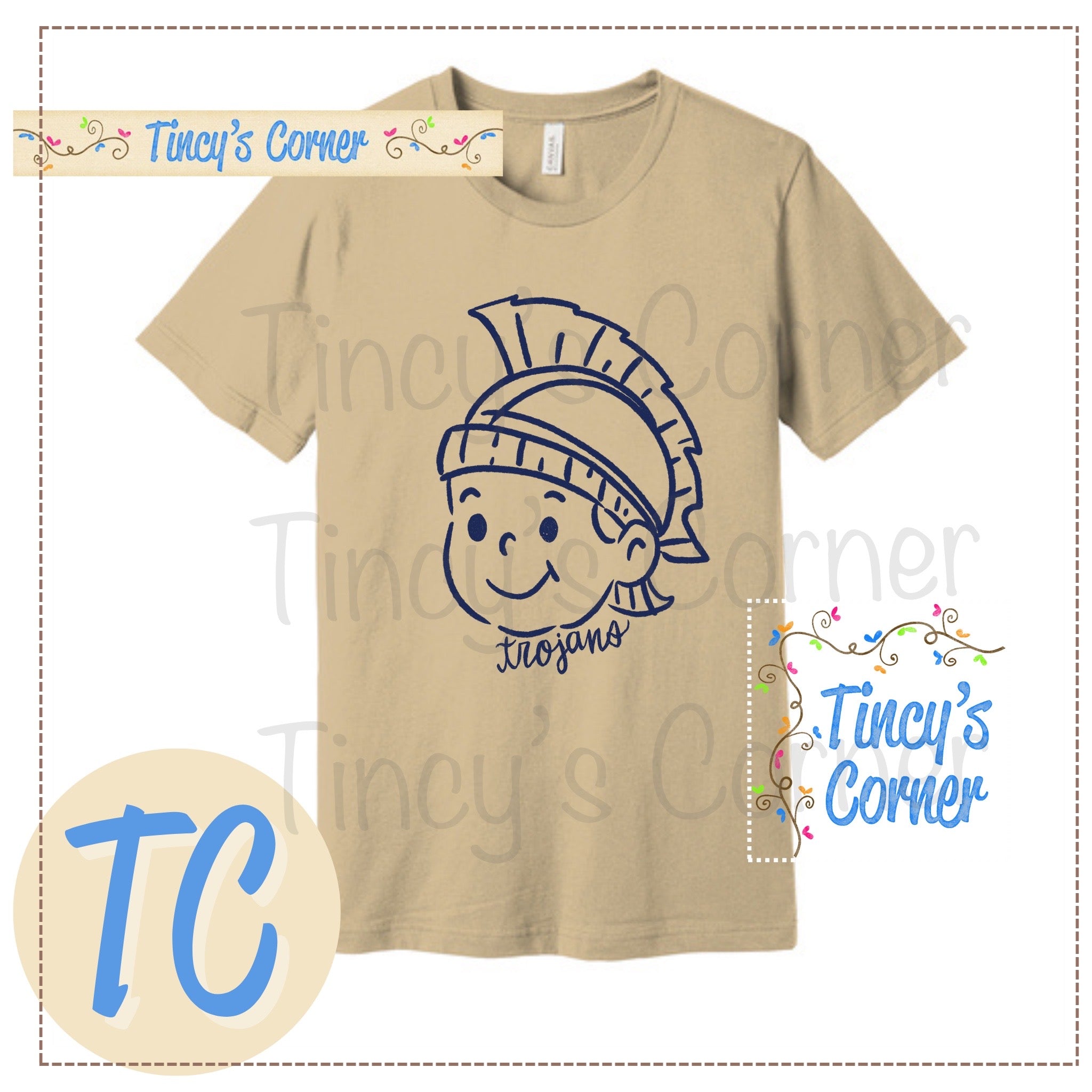 Trojans Doodle Mascot Tee