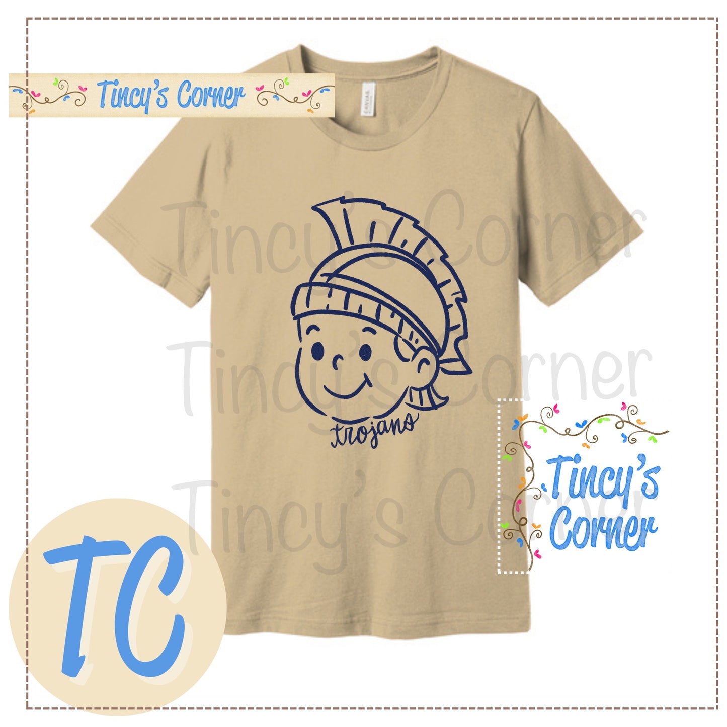Trojans Doodle Mascot Tee