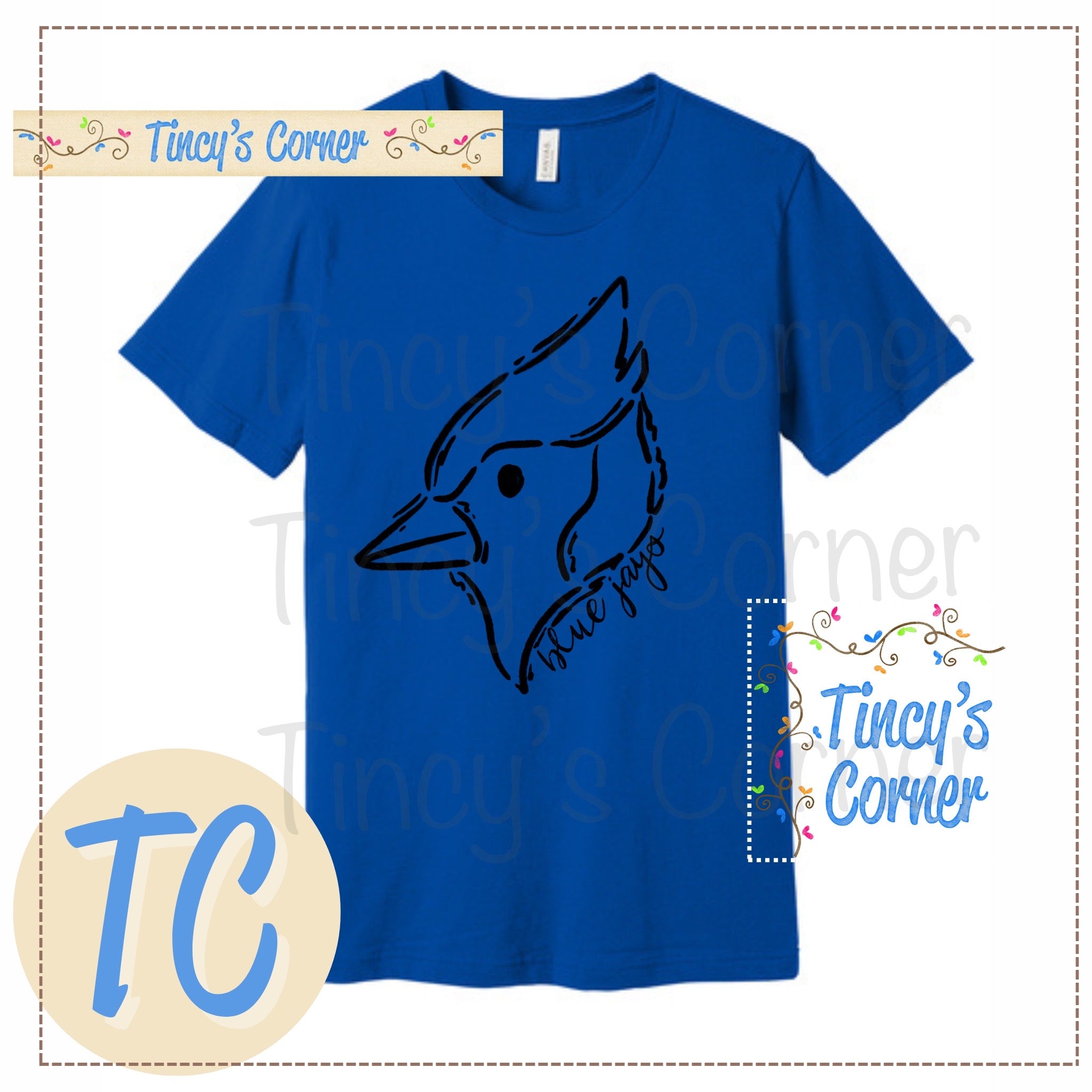 Blue Jays Doodle Mascot Tee