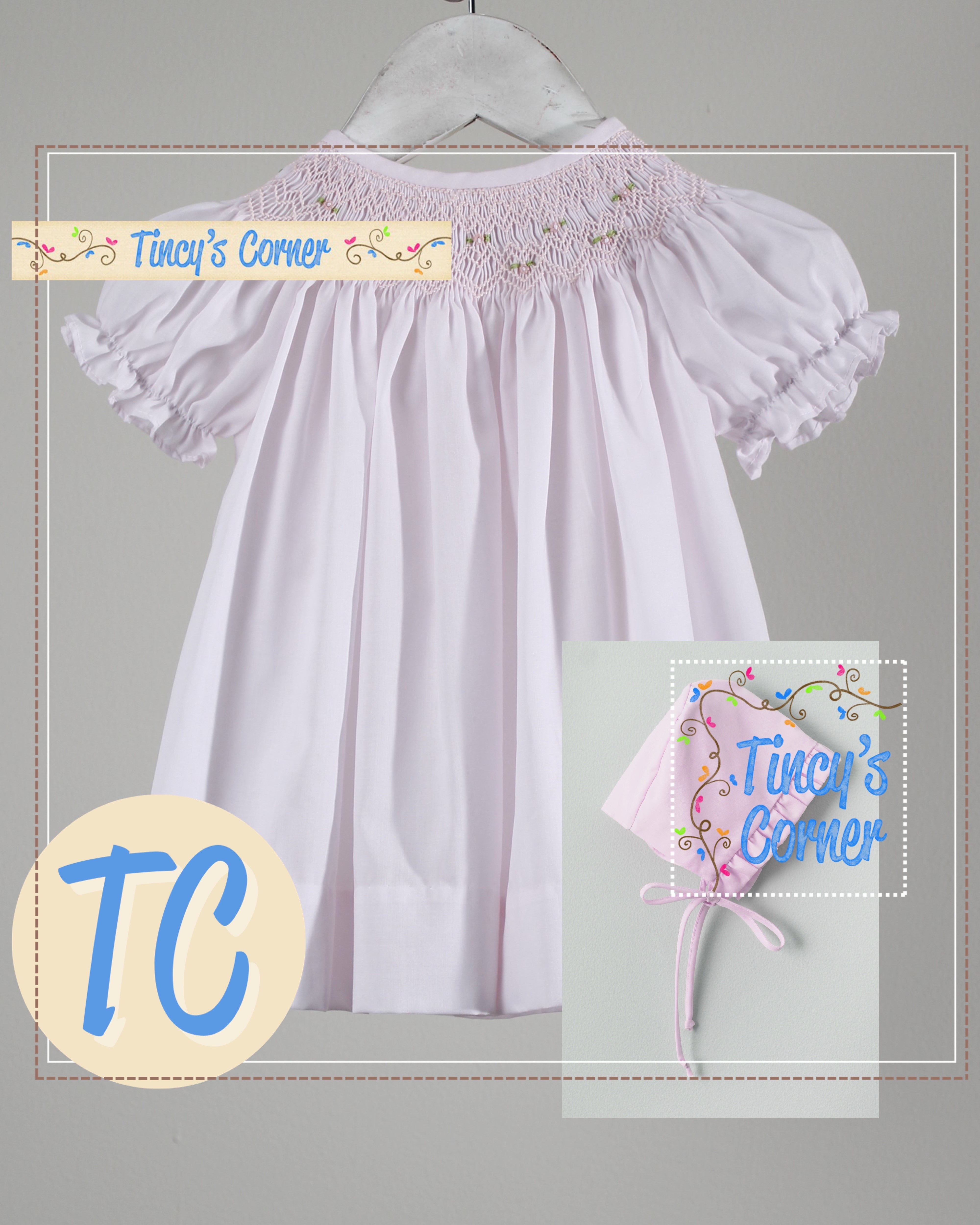 Geometric Lt. Pink Iris Dress