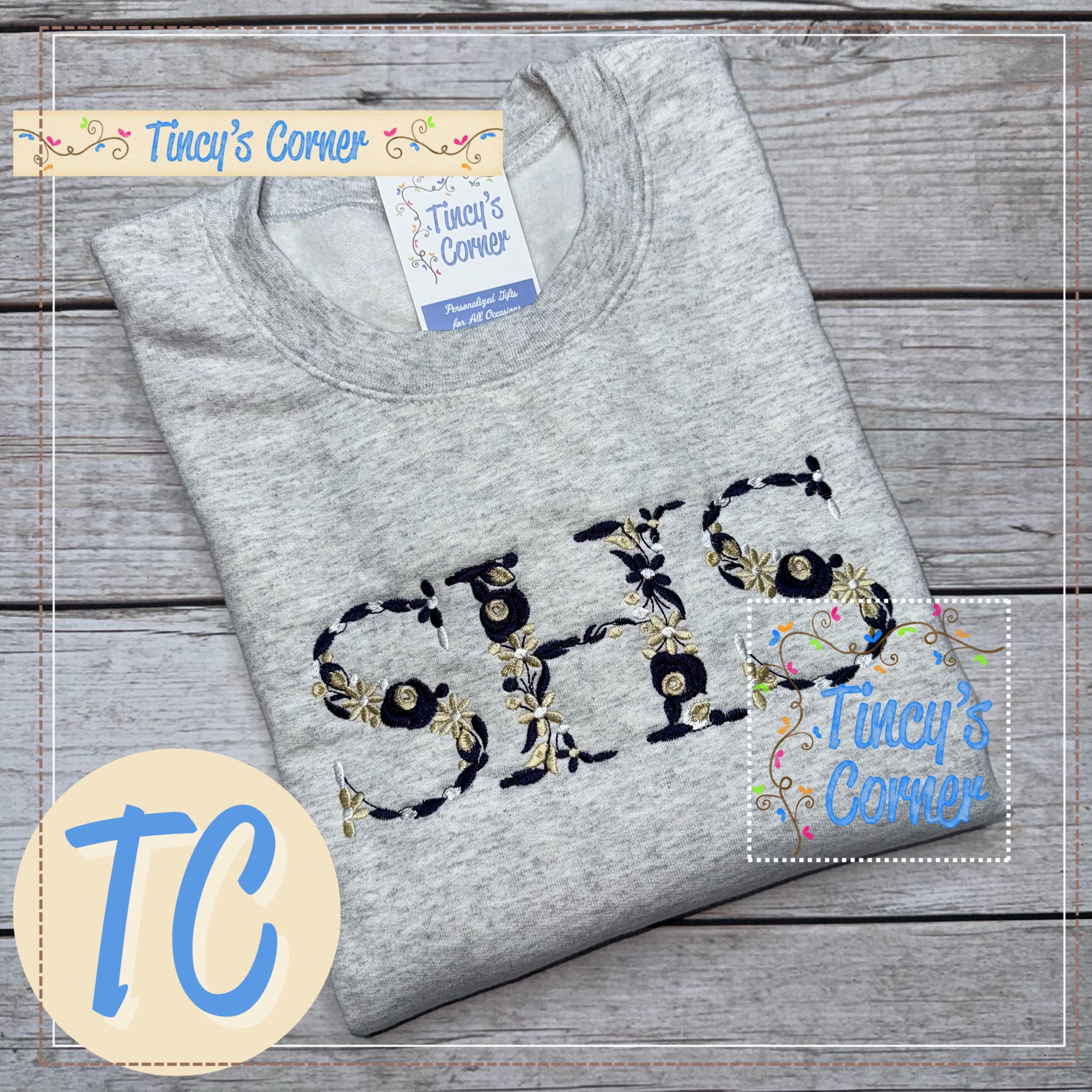 SHS Floral Embroidery Sweatshirt