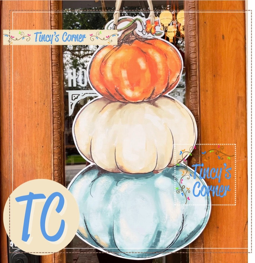 Pumpkin Stack Door Hanger