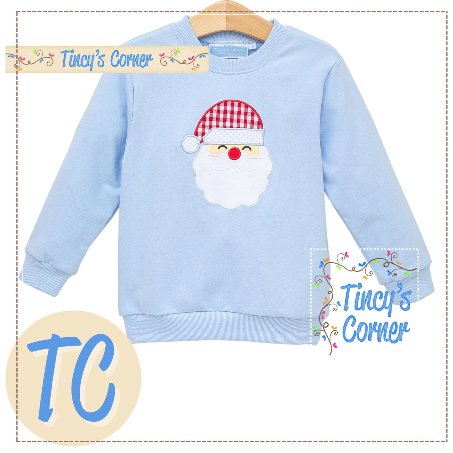 Santa Lt. Blue Pullover