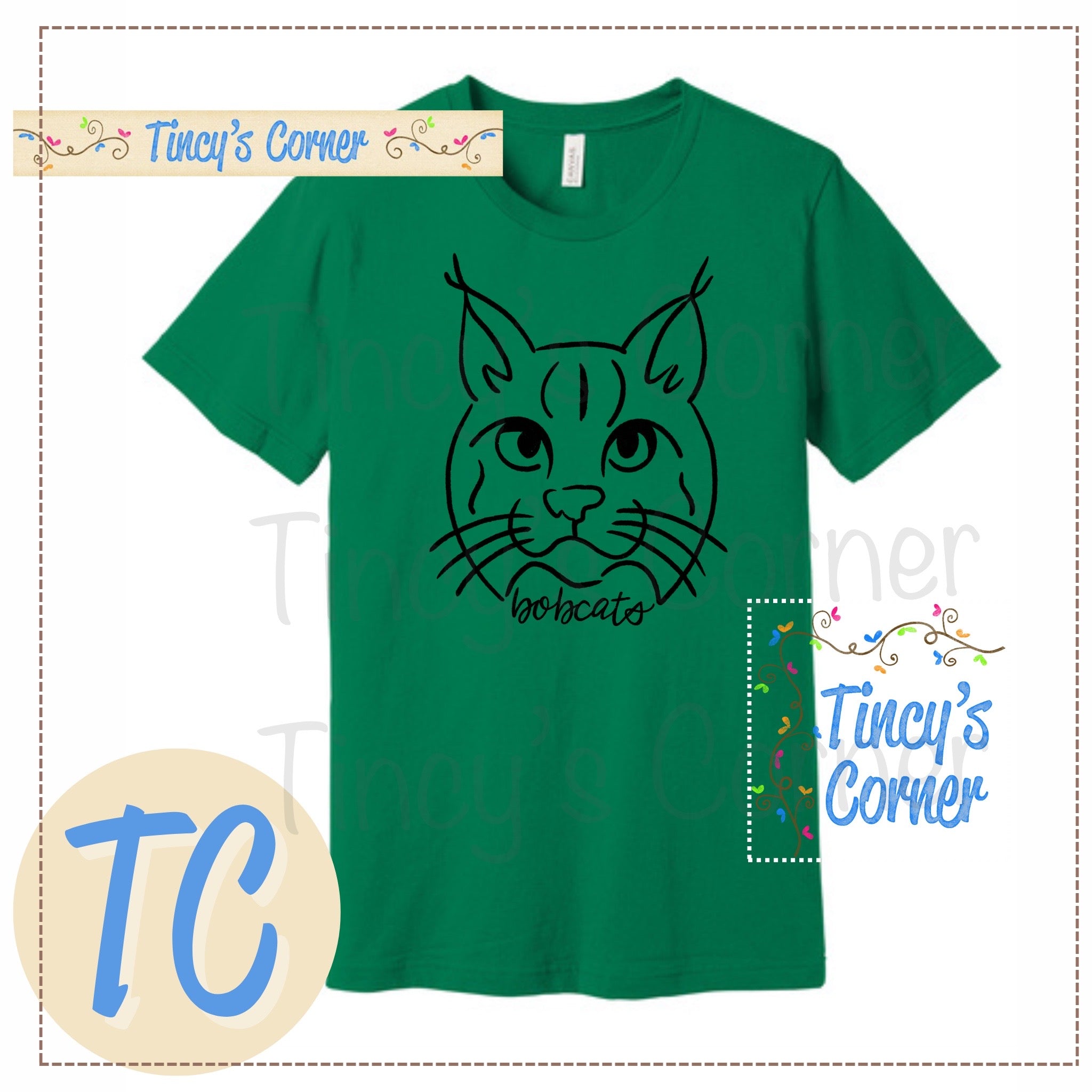 Bobcats Doodle Mascot Tee