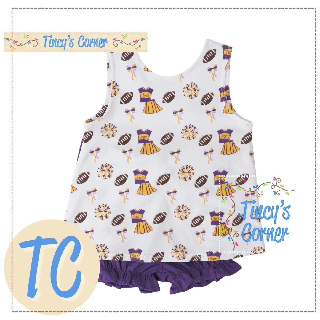 Varsity Blaire Bow Back Set
