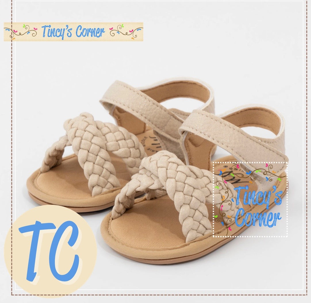 Braided Cross Front Sandals