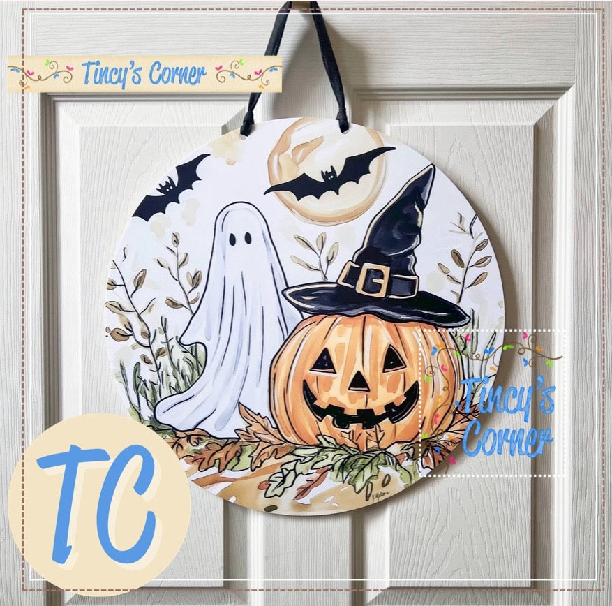 Autumn Halloween Door Hanger