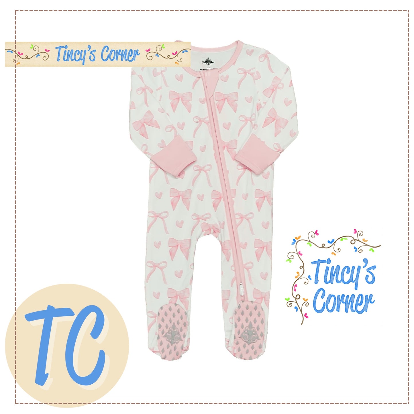 Bows Bamboo Footie