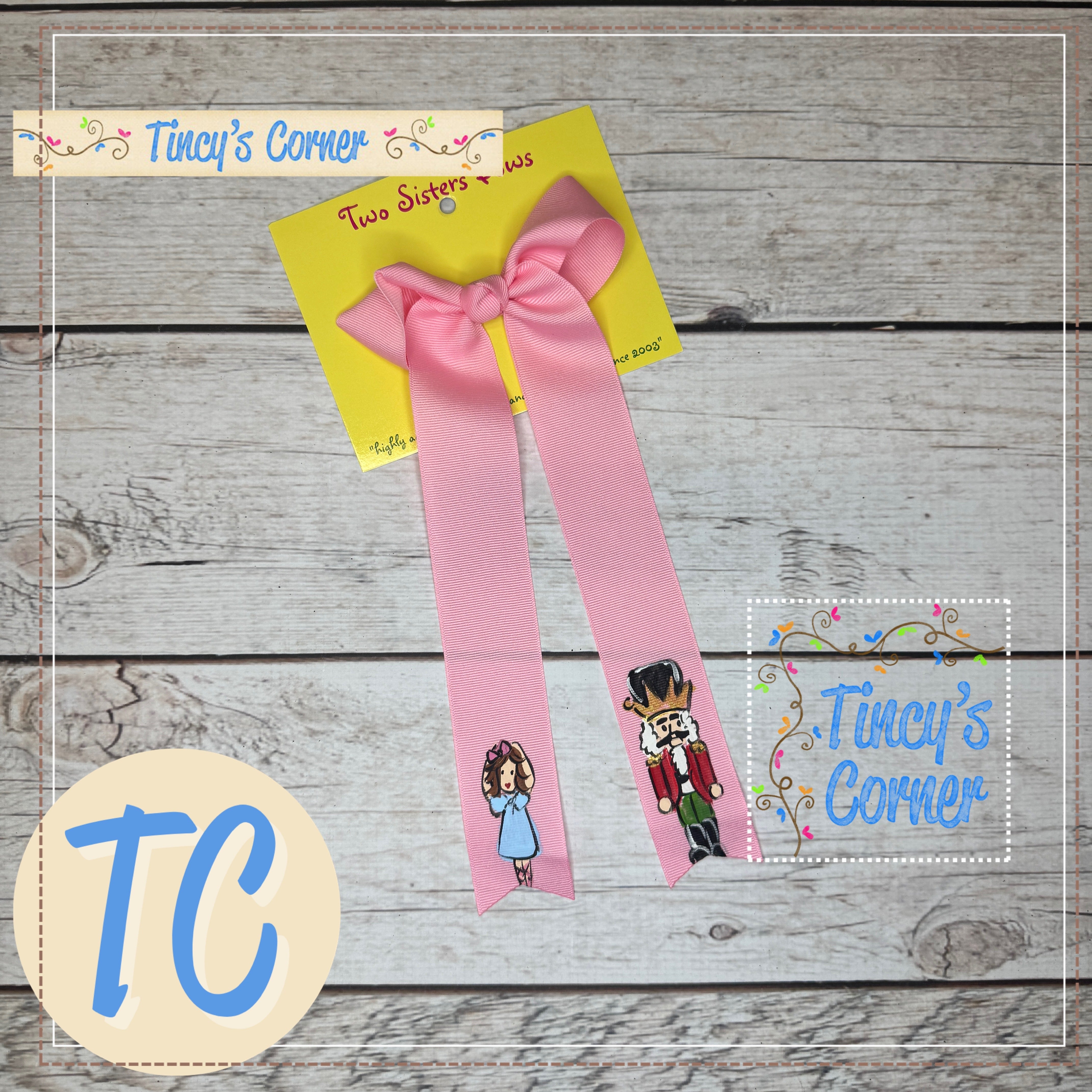 Clara Nutcracker Pink LT Hair Bow