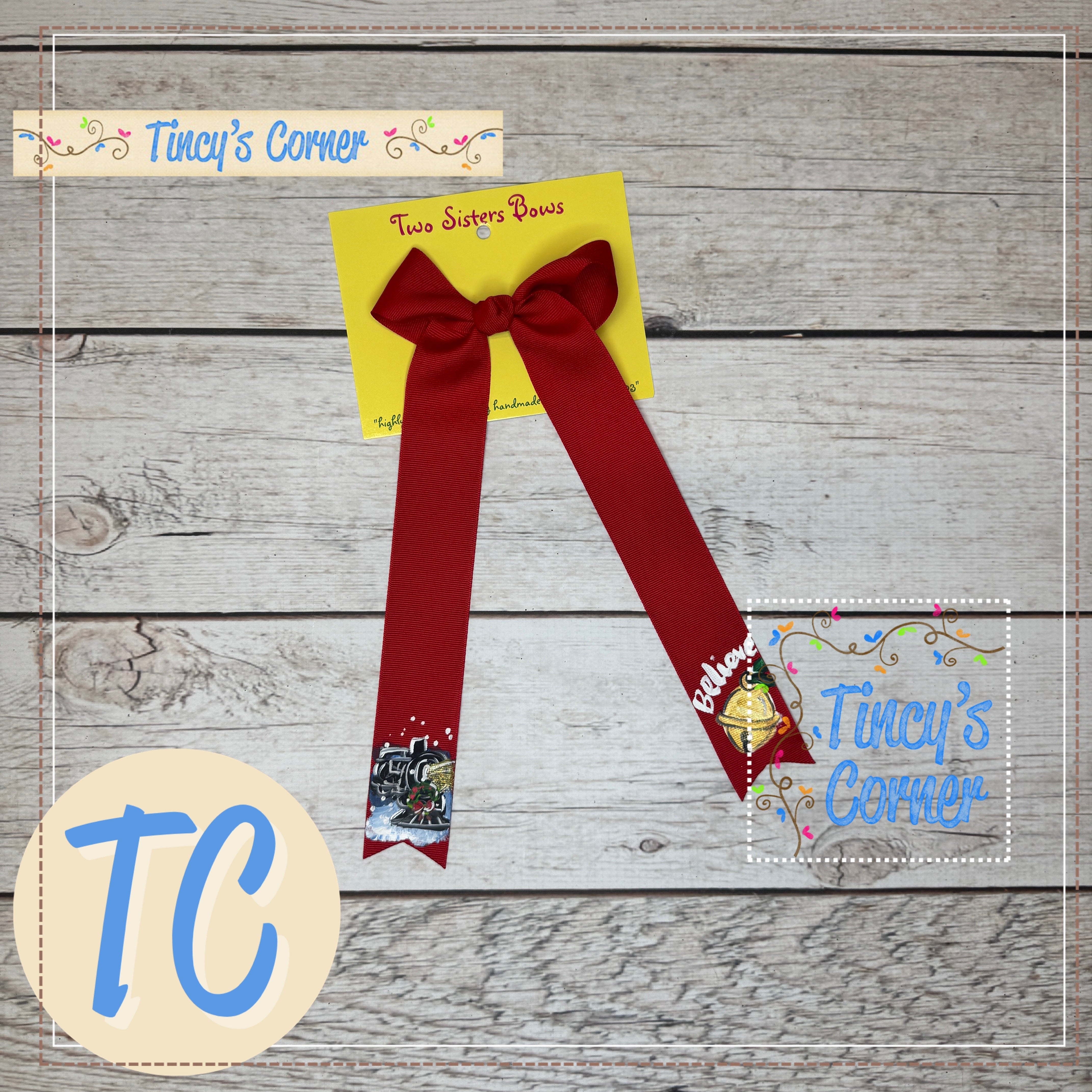 Polar Express Believe Red LT Hair Bow