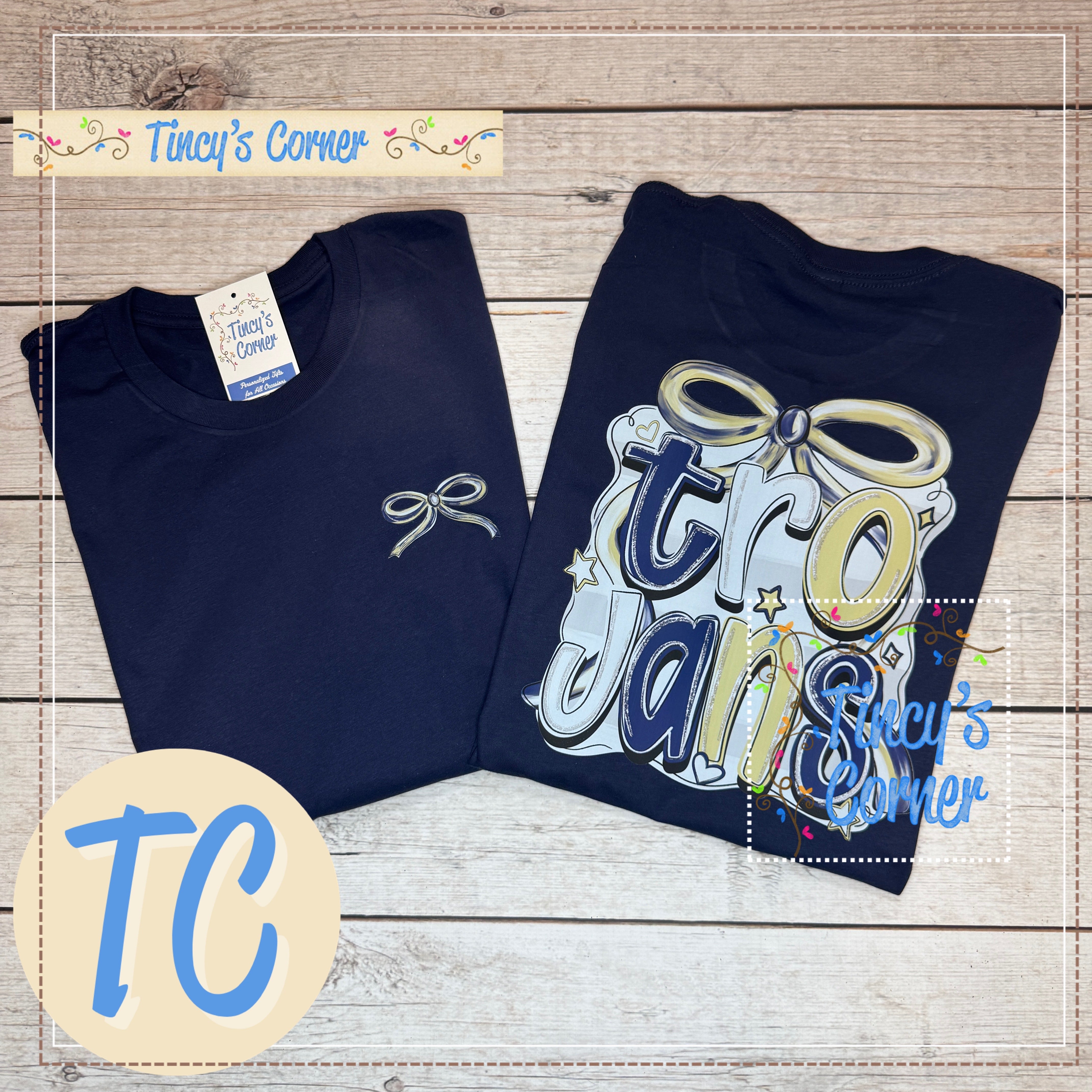 Trojans Bow Mascot Tee